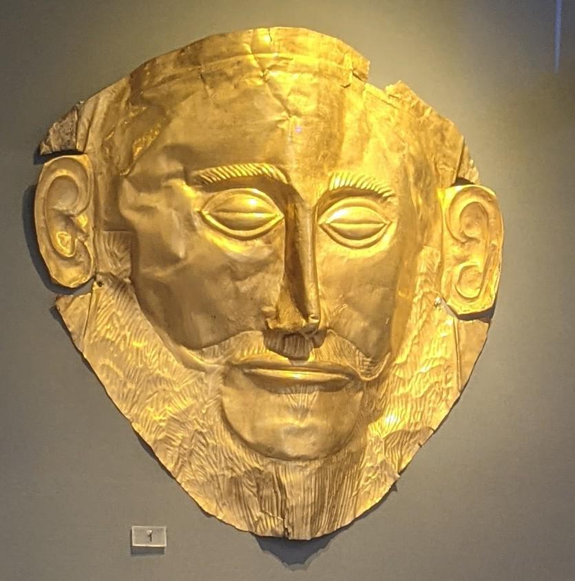 The infamous Mask of Agamemnon discovered by Heinrich Schliemann (835 x