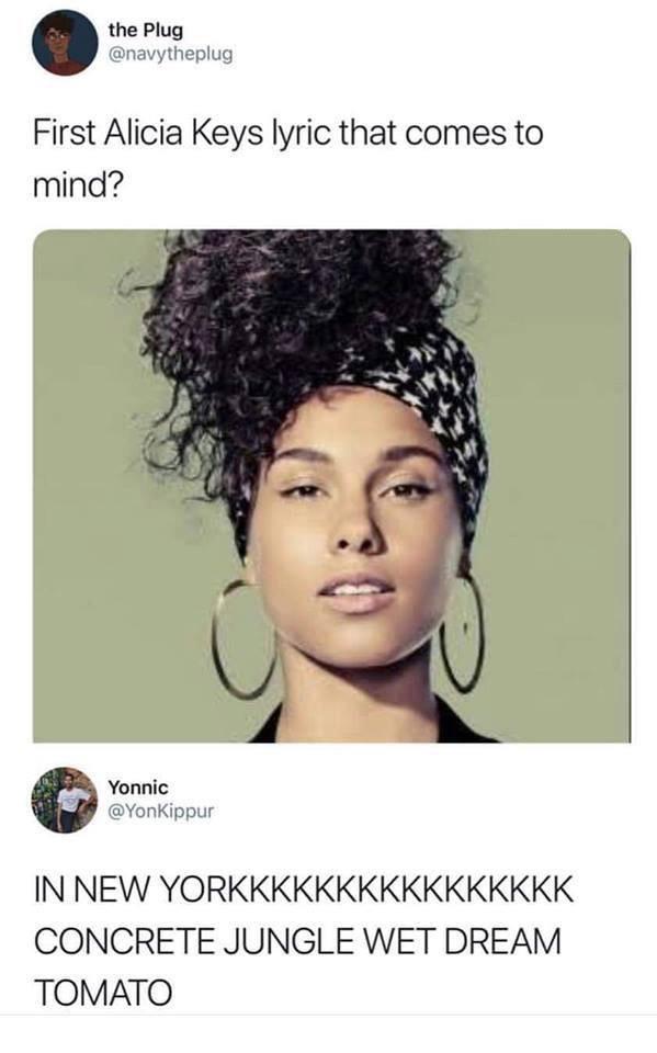 Everytime when I hear "Alicia Keys" r/meme