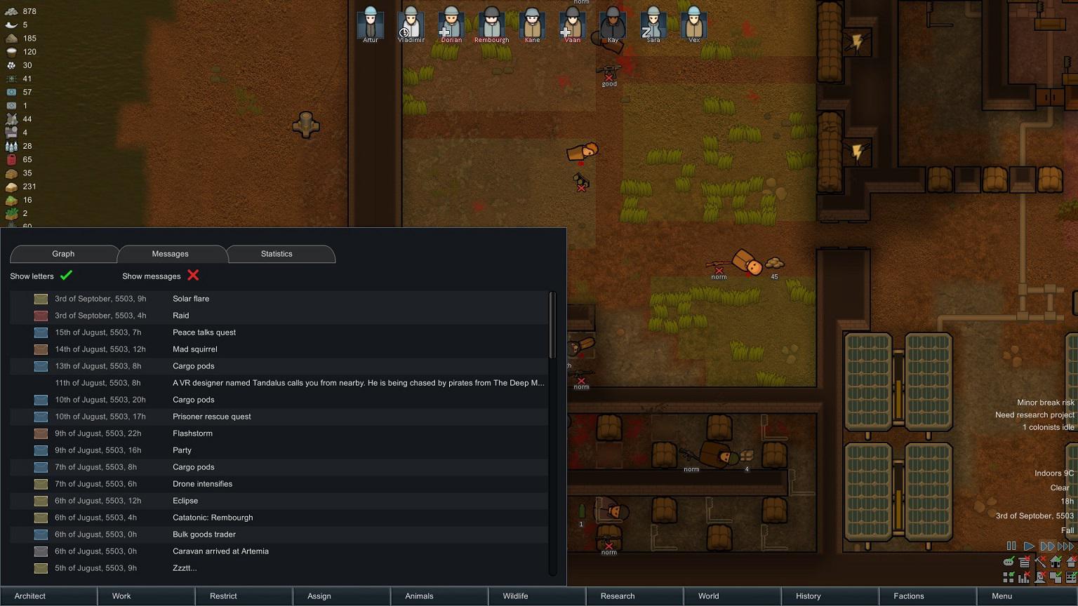 Solar flare right after start of the raid, screw you Randy.. r/RimWorld