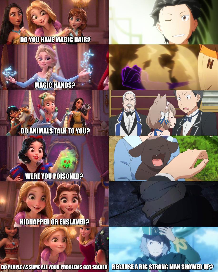 [Meme] Subaru is a Disney princess confirmed r/Re_Zero