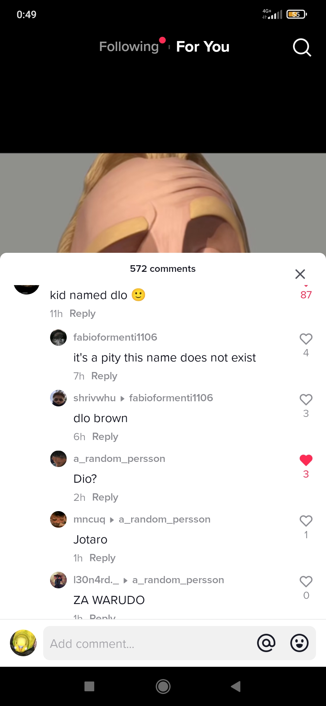 was watching tiktok and it was about "your name backwards is how u die