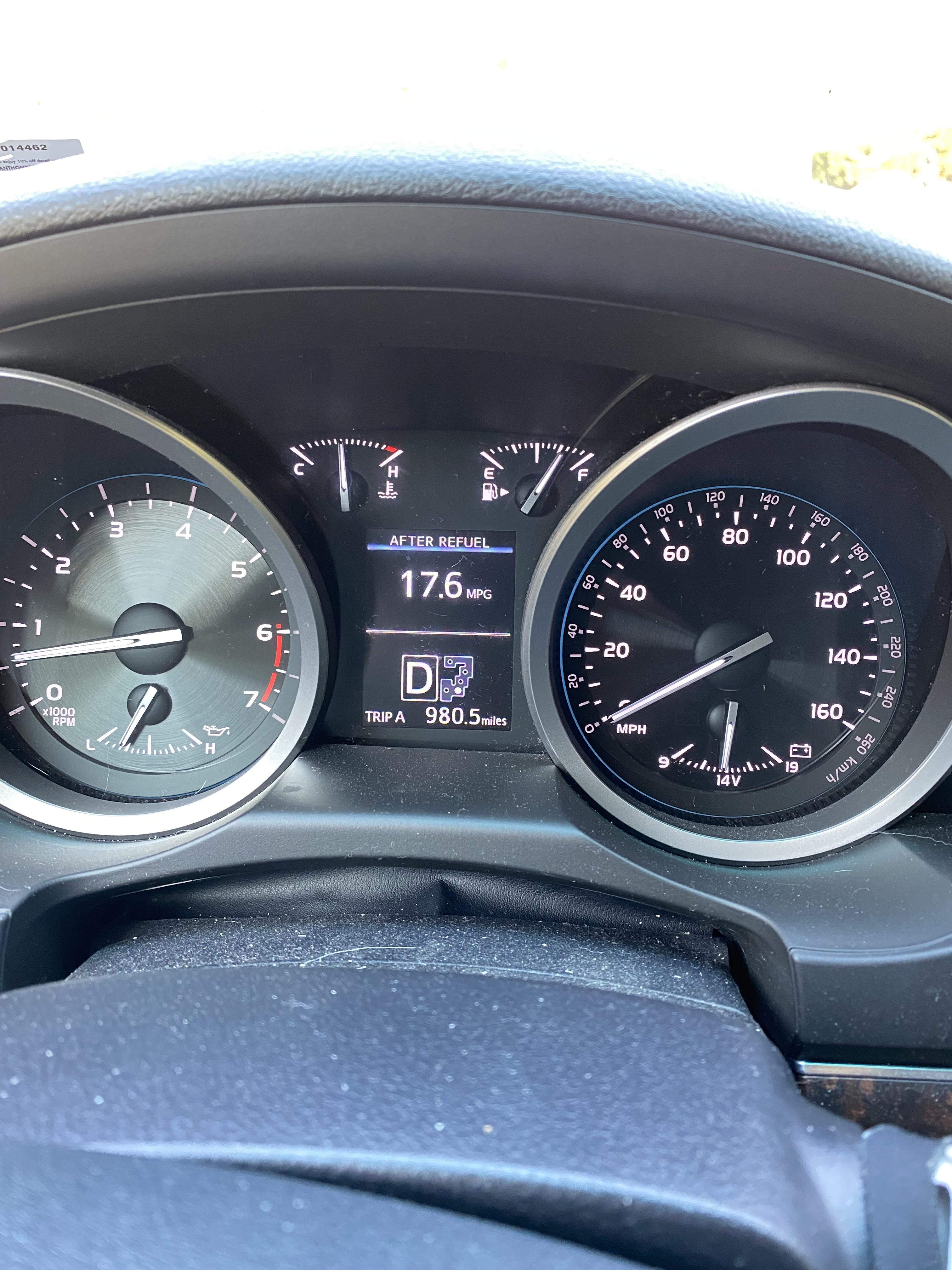 By far the best MPG I’ve ever gotten. This was over 110 miles. 2013