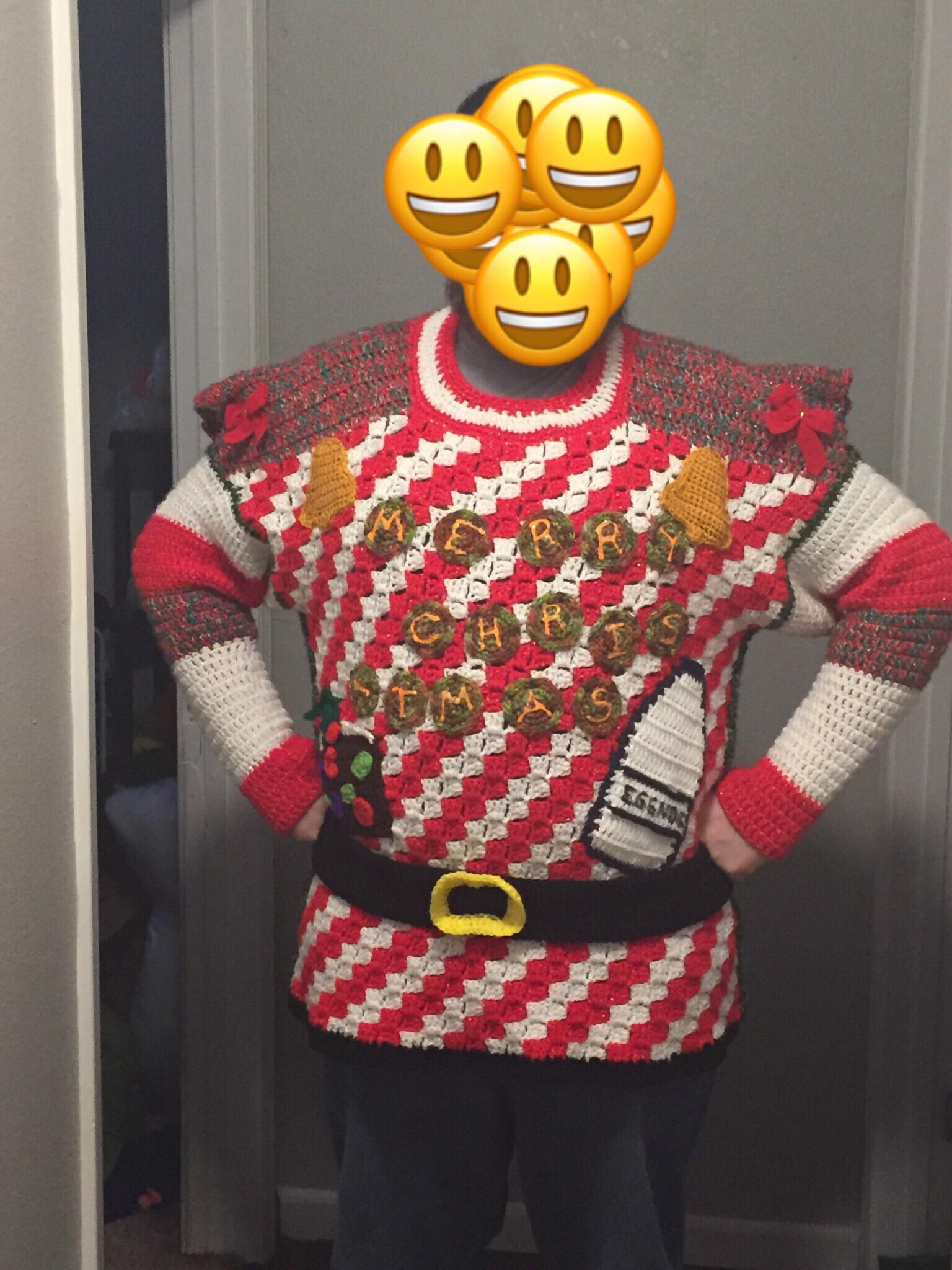 Freehanded 2017 Ugly Christmas Sweater ) crochet