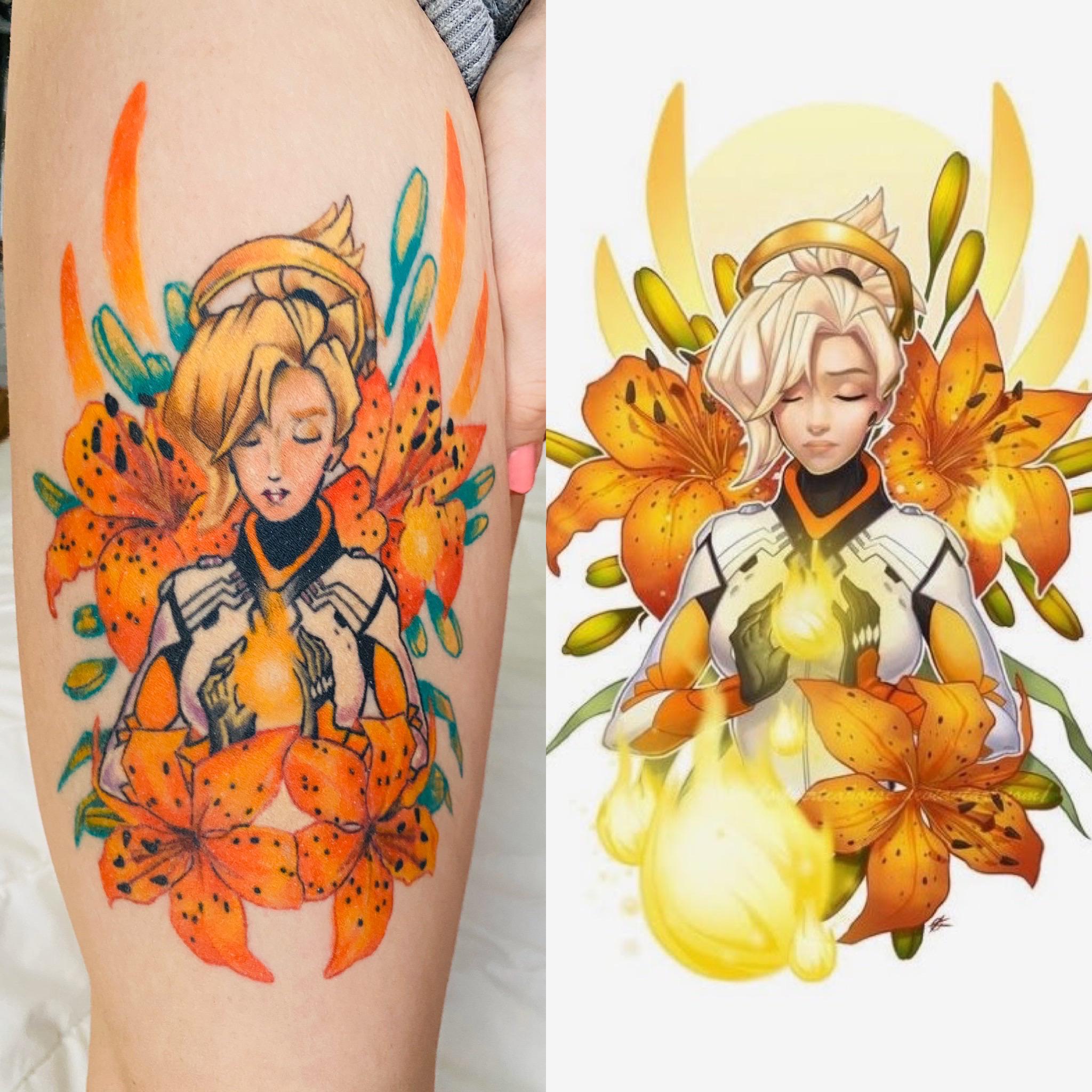 Mercy tattoo I got a few years back. And never really