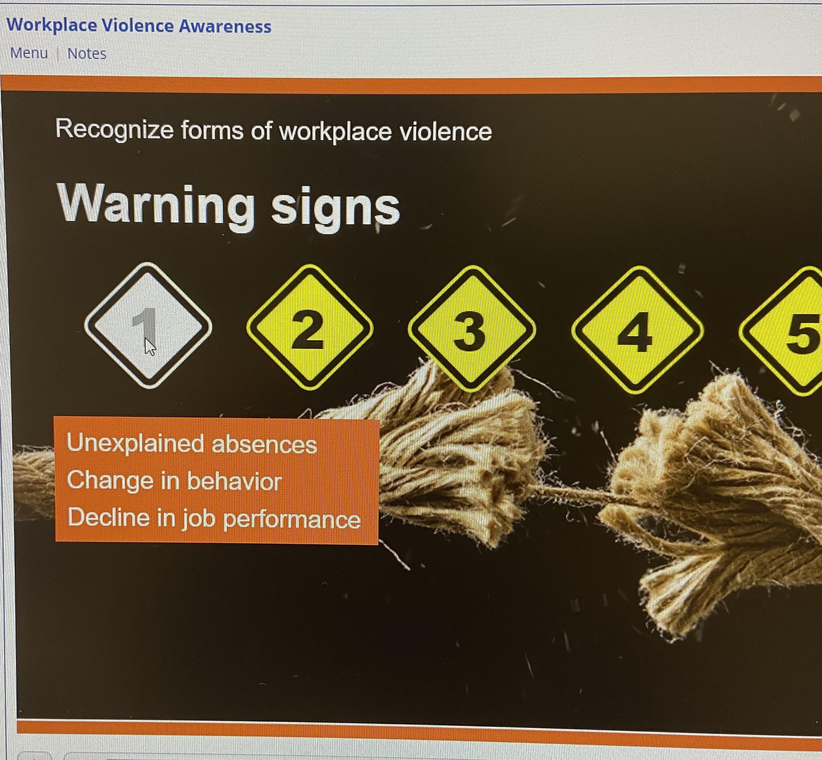 My company thinks these are warning signs of workplace violence r
