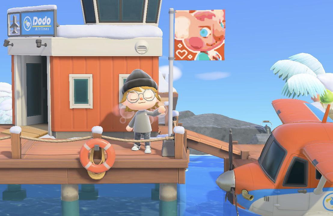 Canberra is my favorite villager, so I put her on my flag! AnimalCrossing