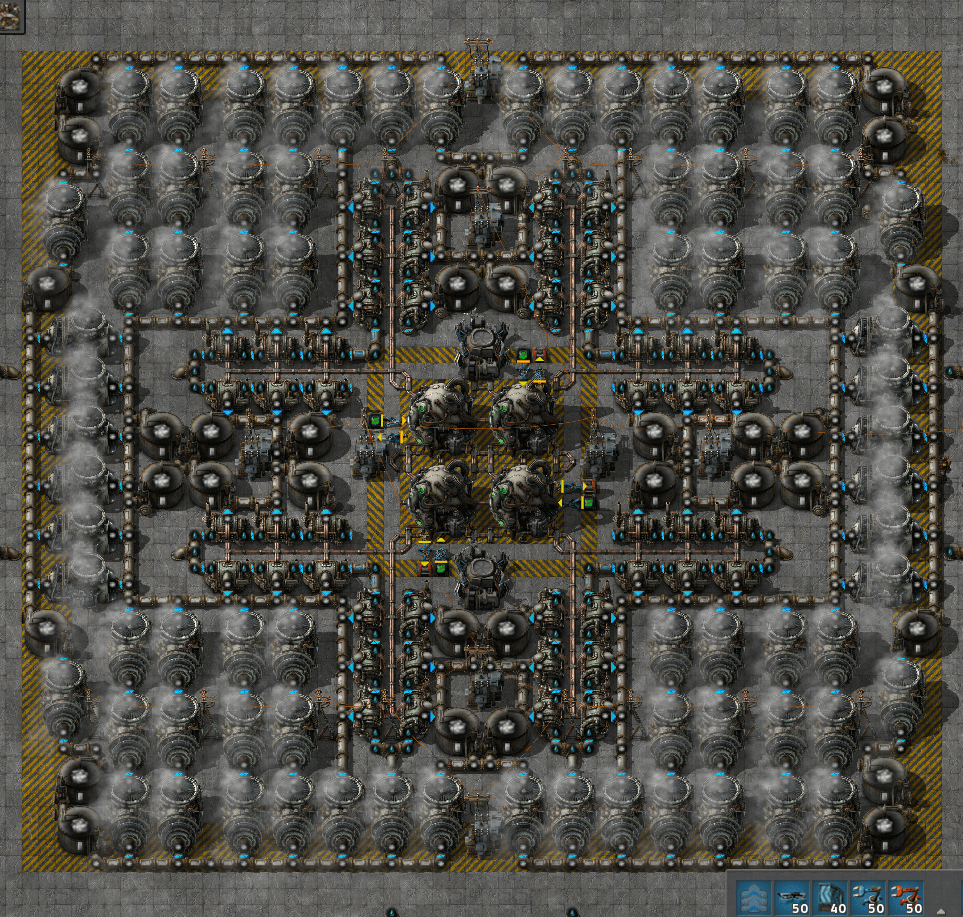 My 4x Nuclear reactor setup factorio