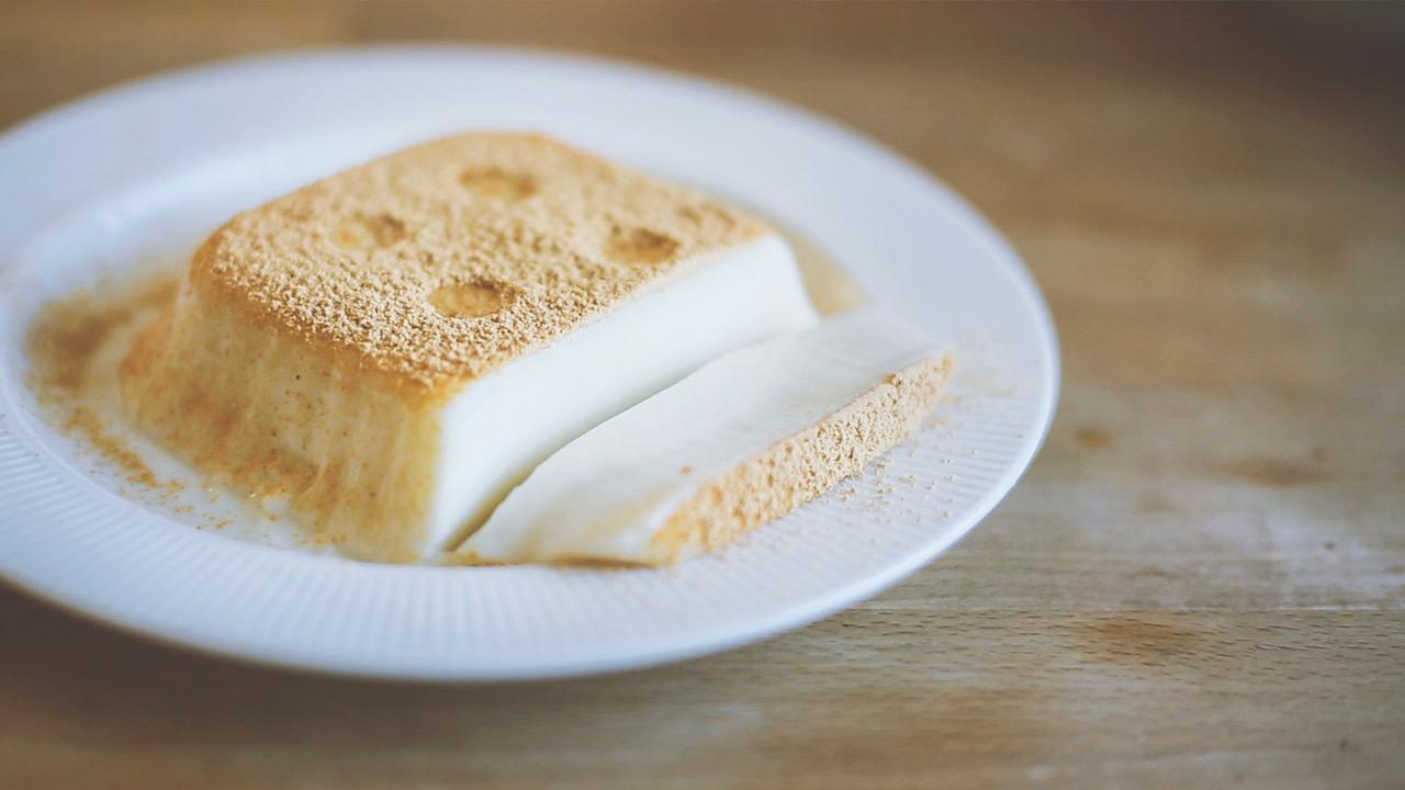 We made three different types of soybean dessert out of a halfcup(80g