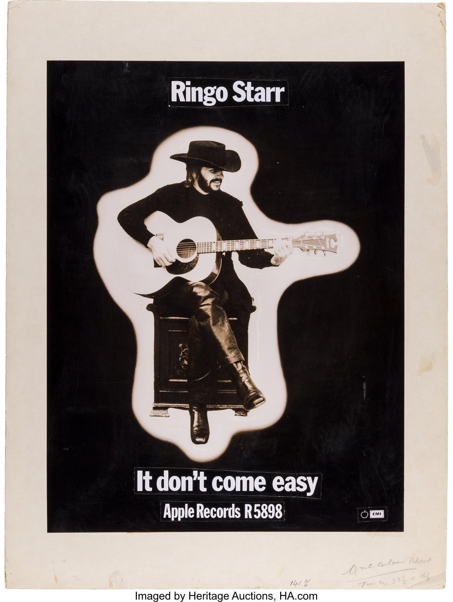 Music trade magazine ad for Ringo Starr's new single 'It Don't Come
