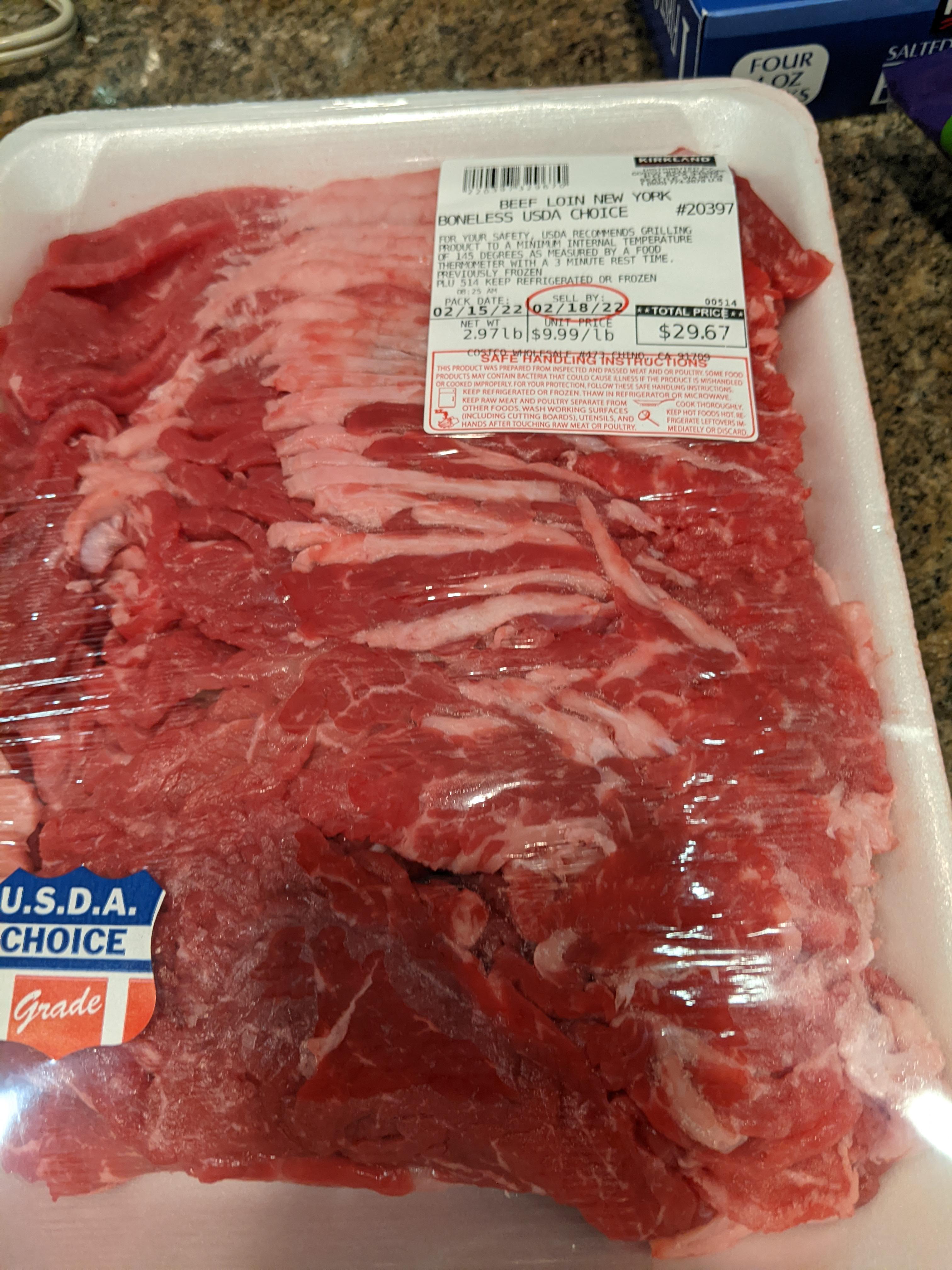 Thin sliced NY steak, how to use? r/WhatShouldICook