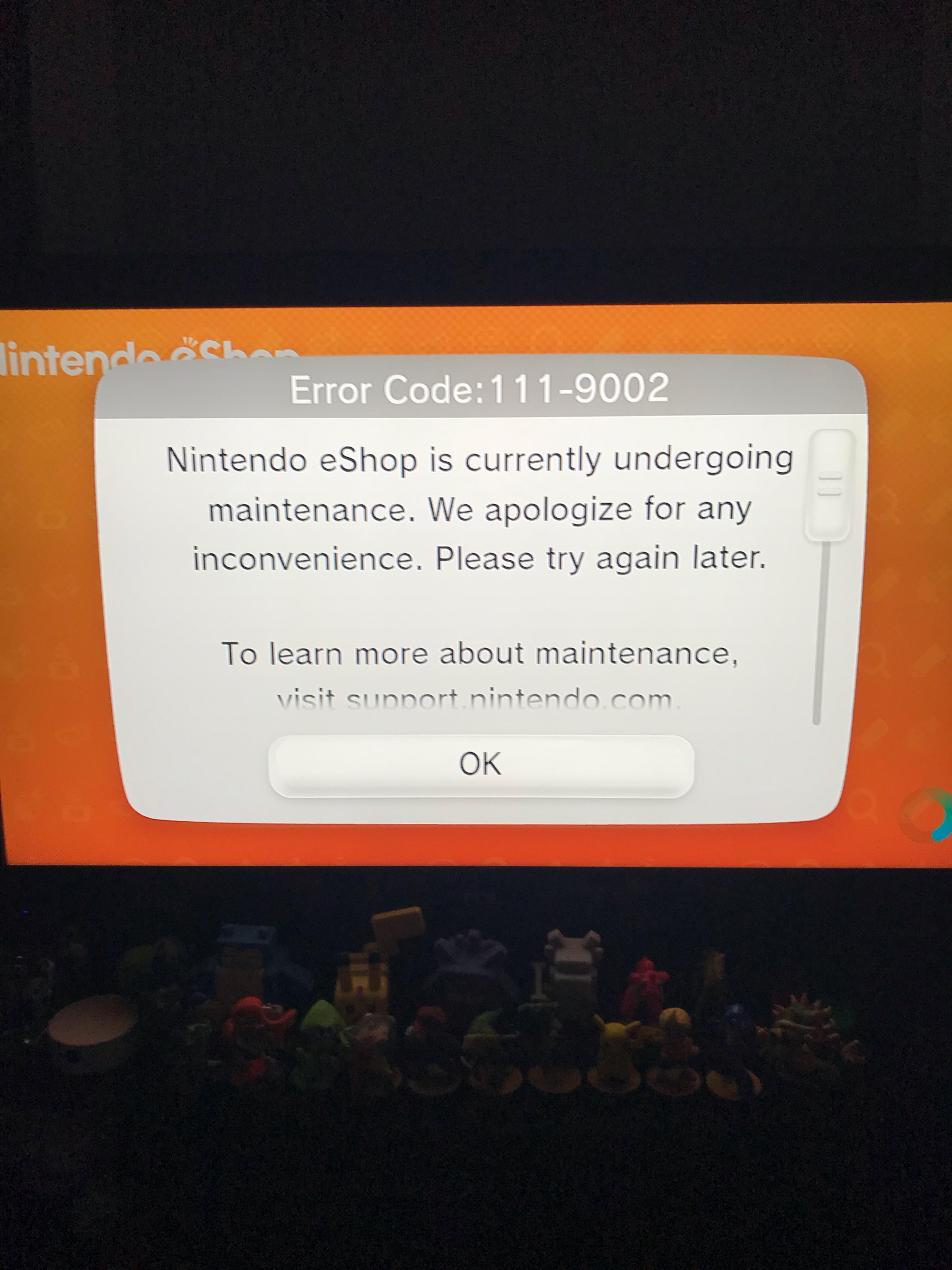 The Wii U’s is going through some maintenance (rip Wii U and 3DS