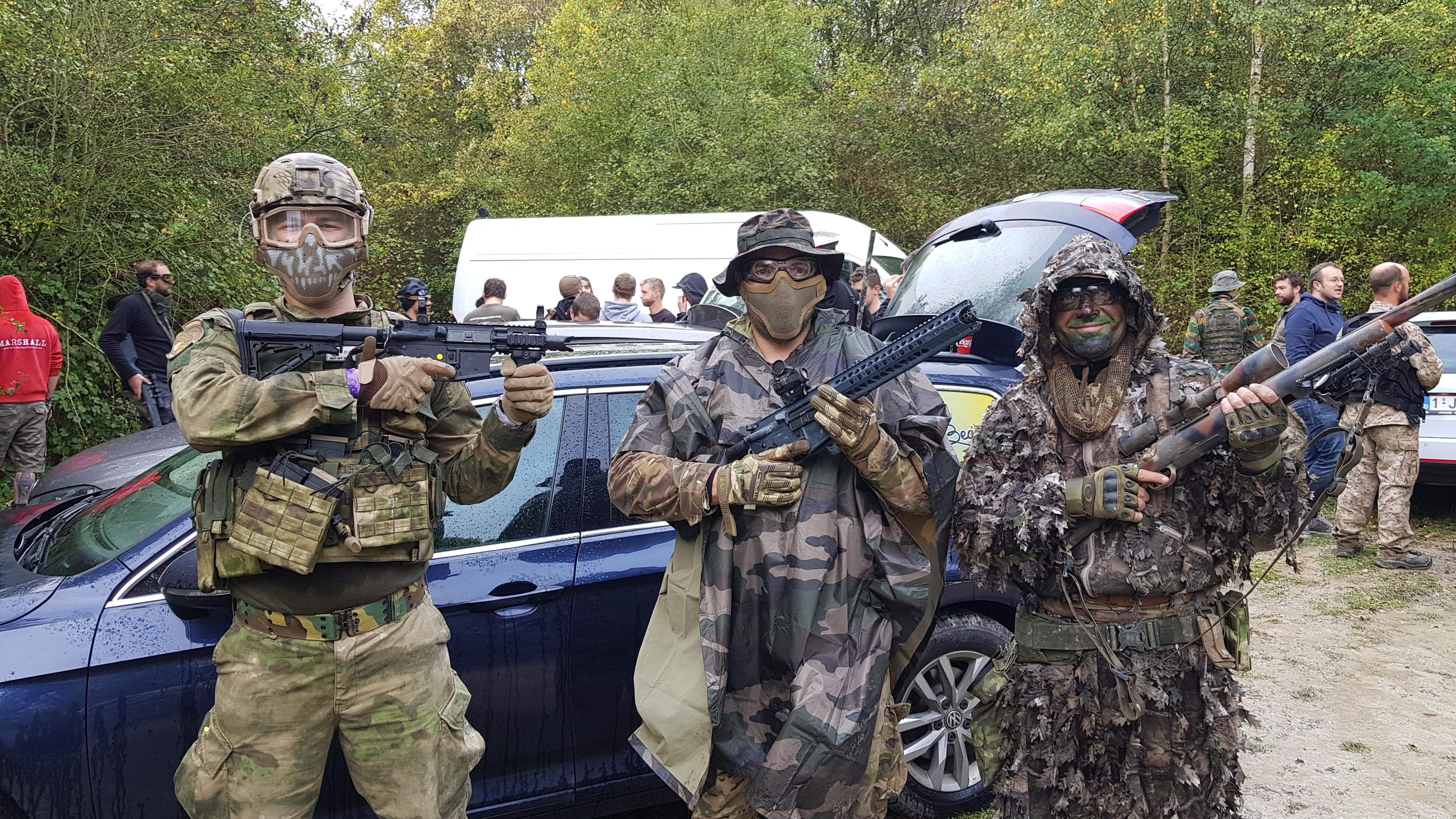 Balanced squad, CQBequiped, Assault and Sniper... Even with rain, our