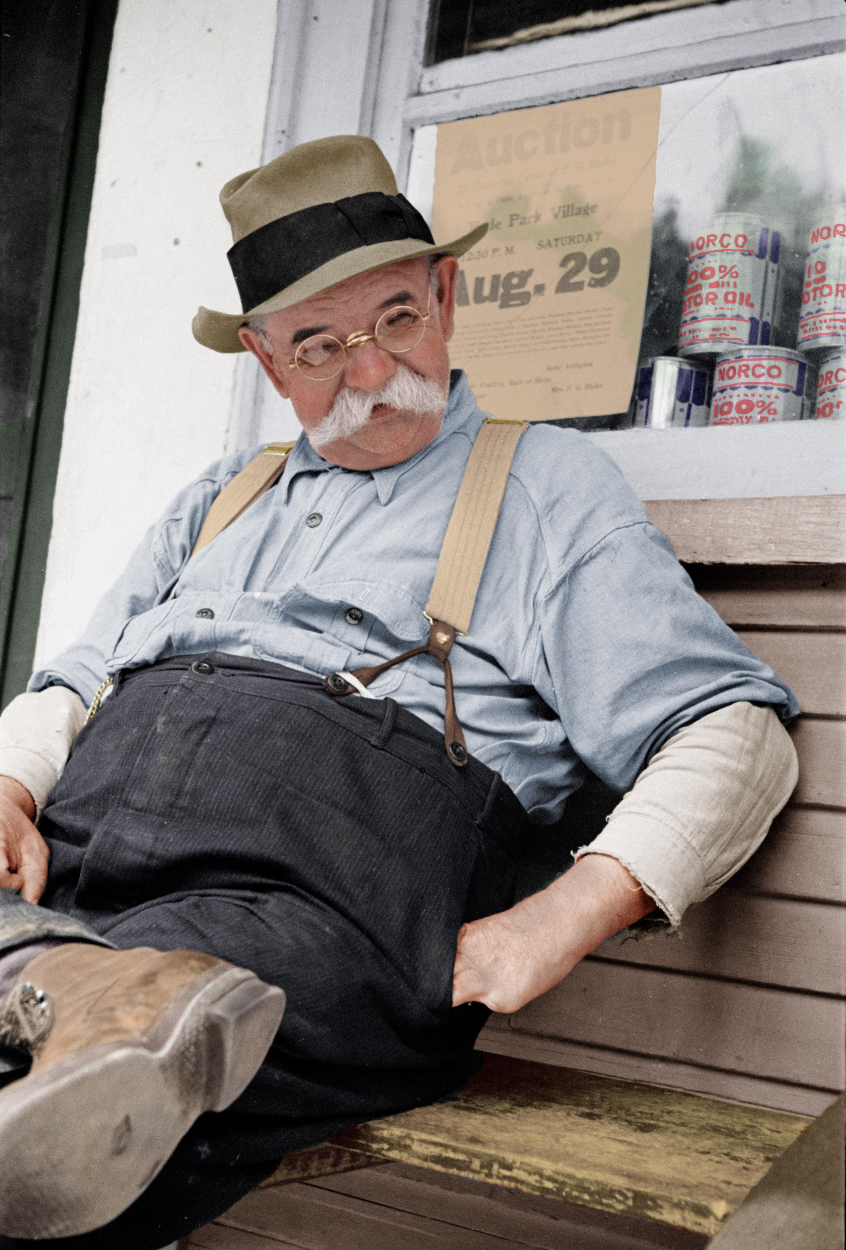Mr. Forest Carpenter, Handyman, Eden Mills VT., August 1936. My