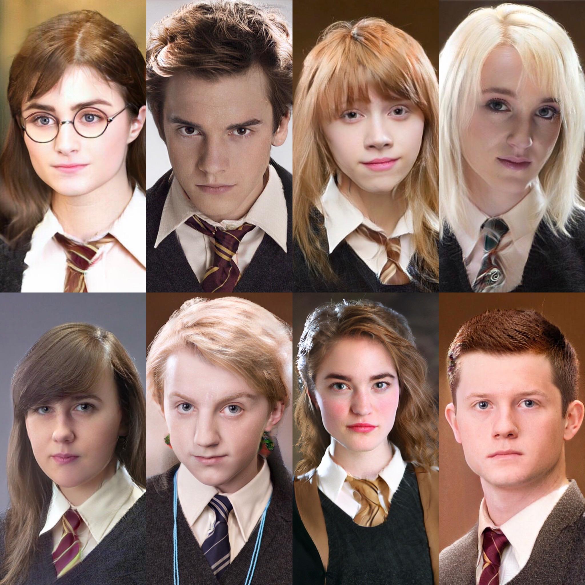 Genderswapped the kids from Harry Potter with FaceApp r/harrypotter