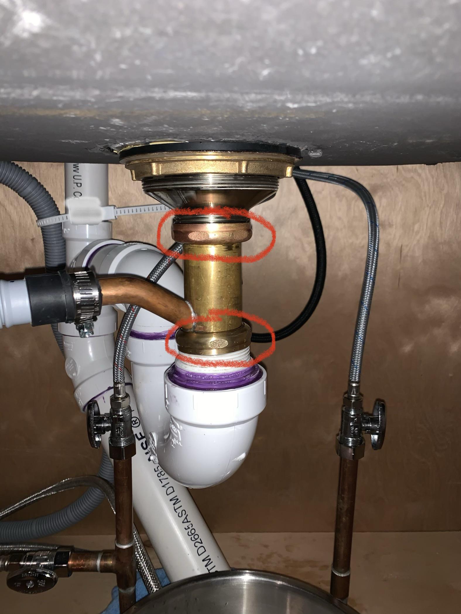 I have some dripping from these two nuts with moderate sink use. Is it