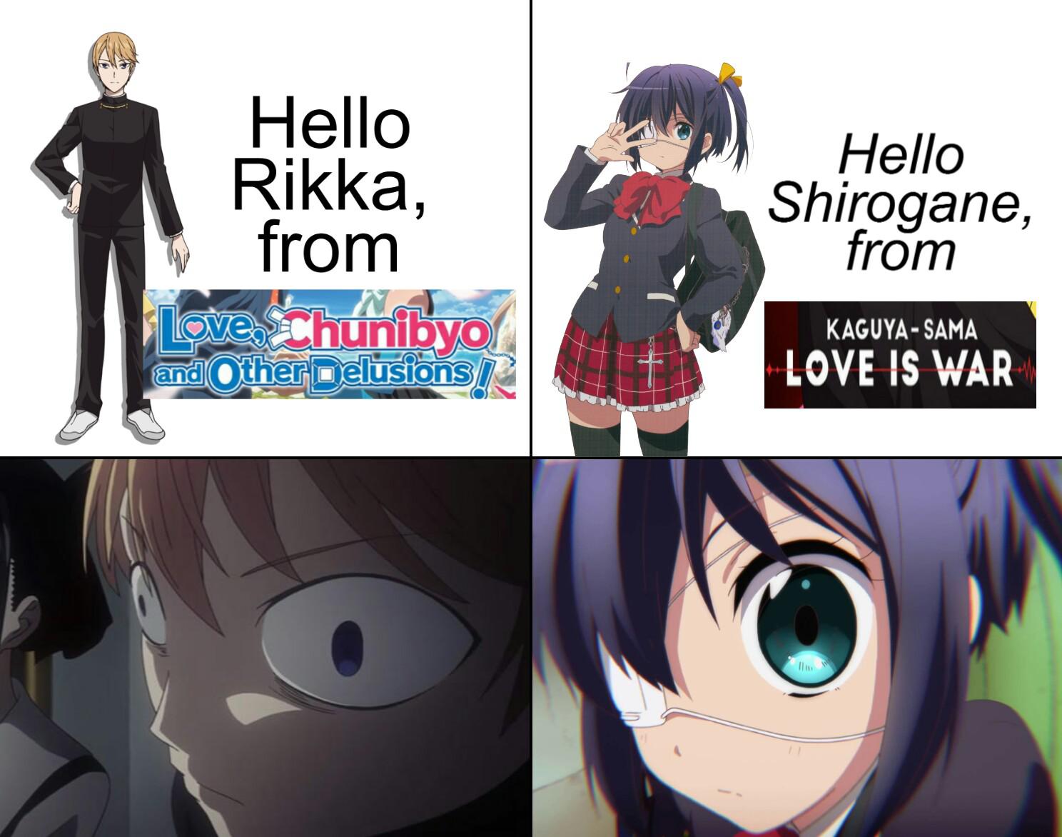 Anime characters when they're about to go insane Animemes