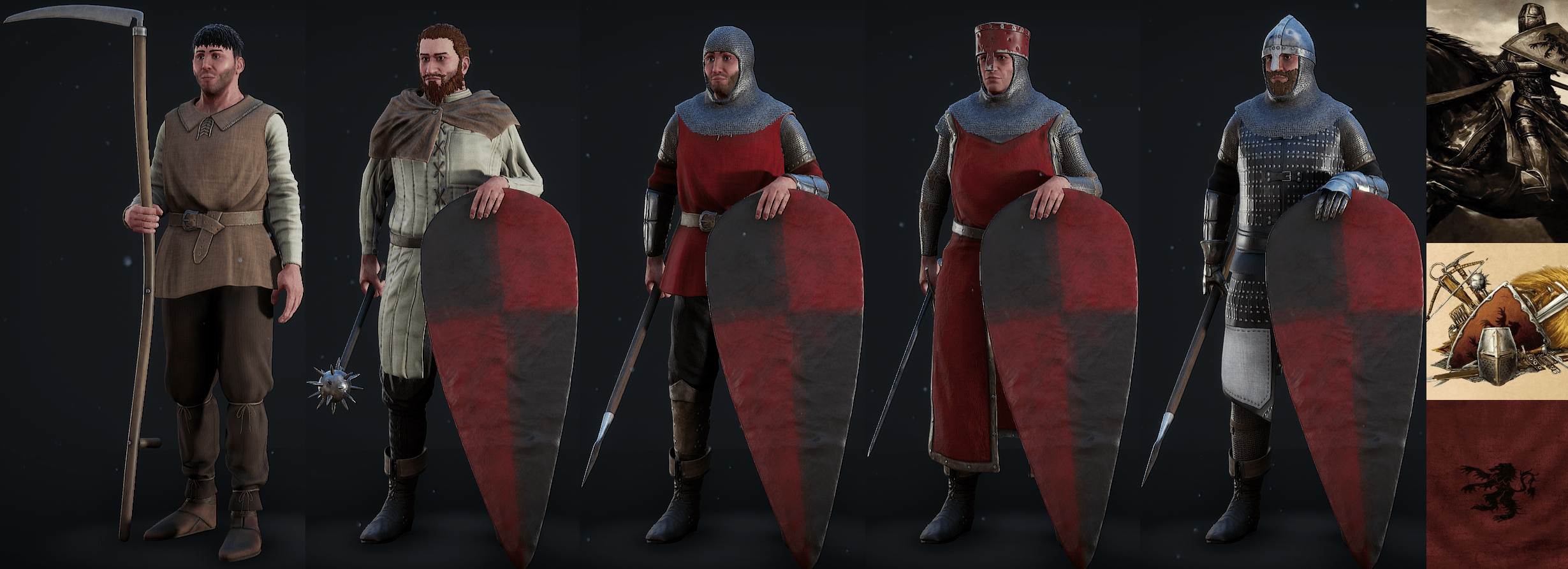Entire Swadian Infantry Troop Tree from Mount and Blade Warband MordhauFashion