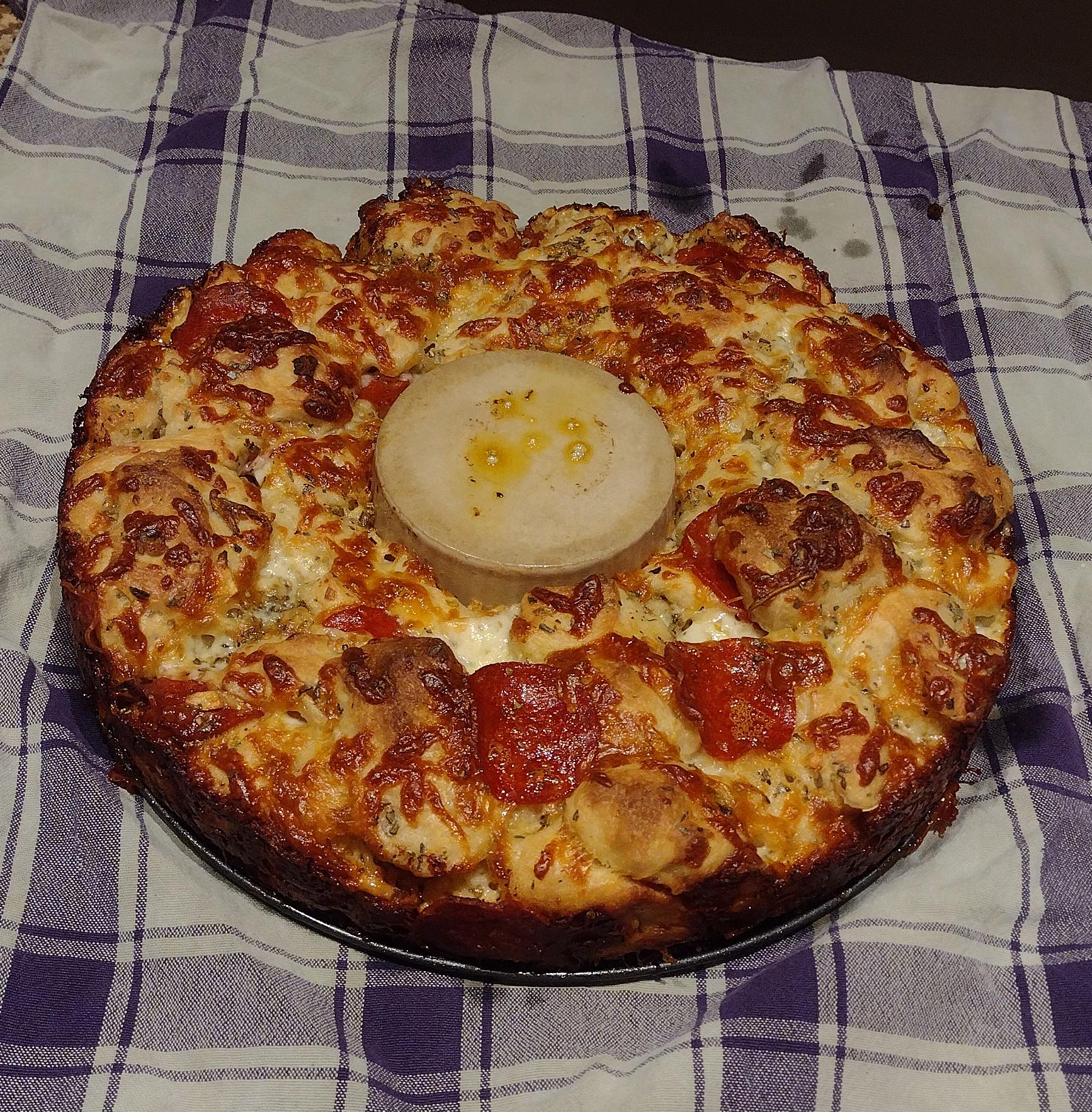 [my son made] a pepperoni pizza ring r/Baking