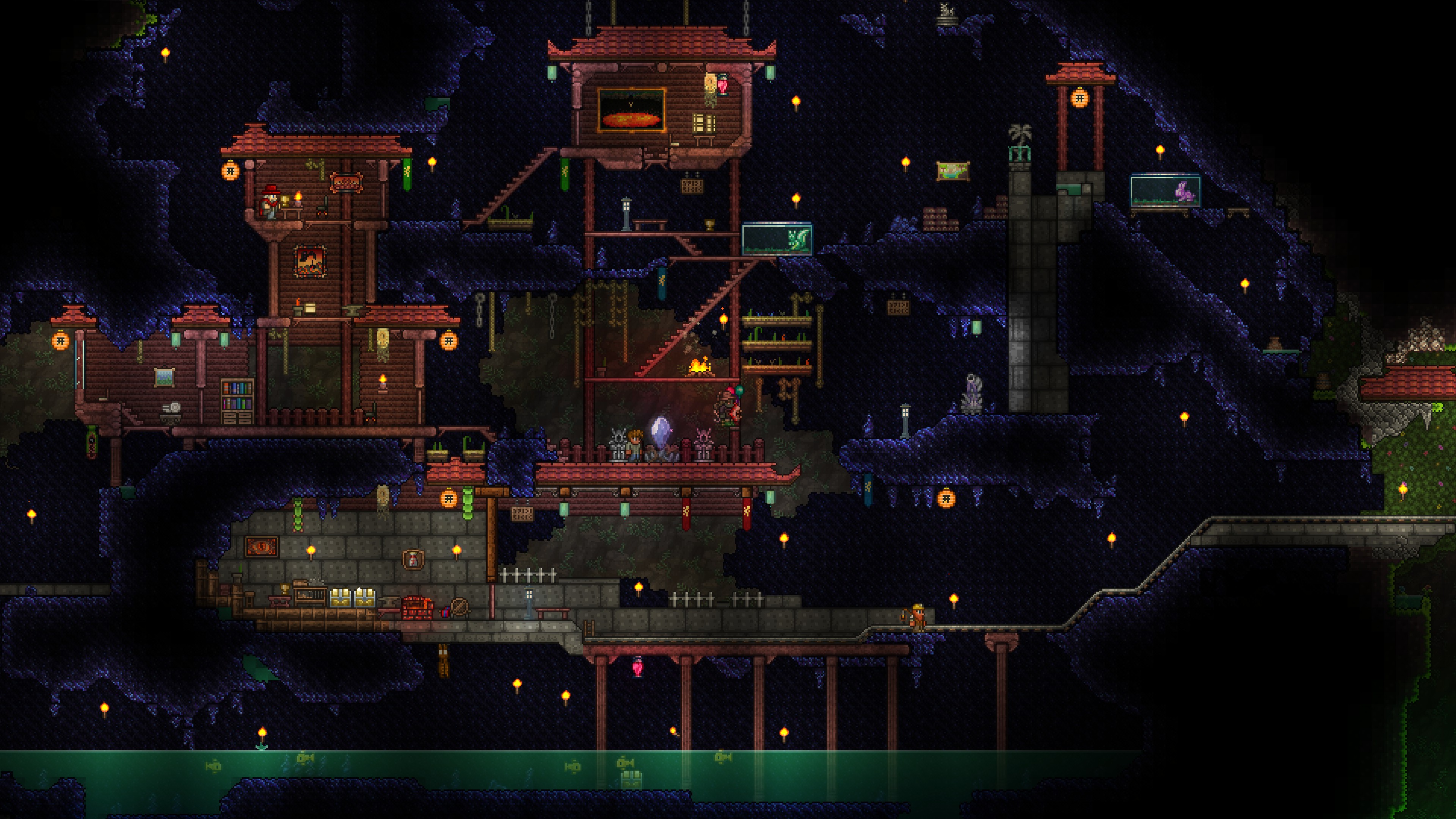 Little granite base I built for my cavern pylon r/Terraria