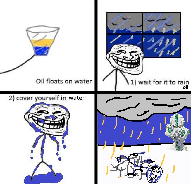 A "cover yourself in oil" meme? What an original and fresh idea! r