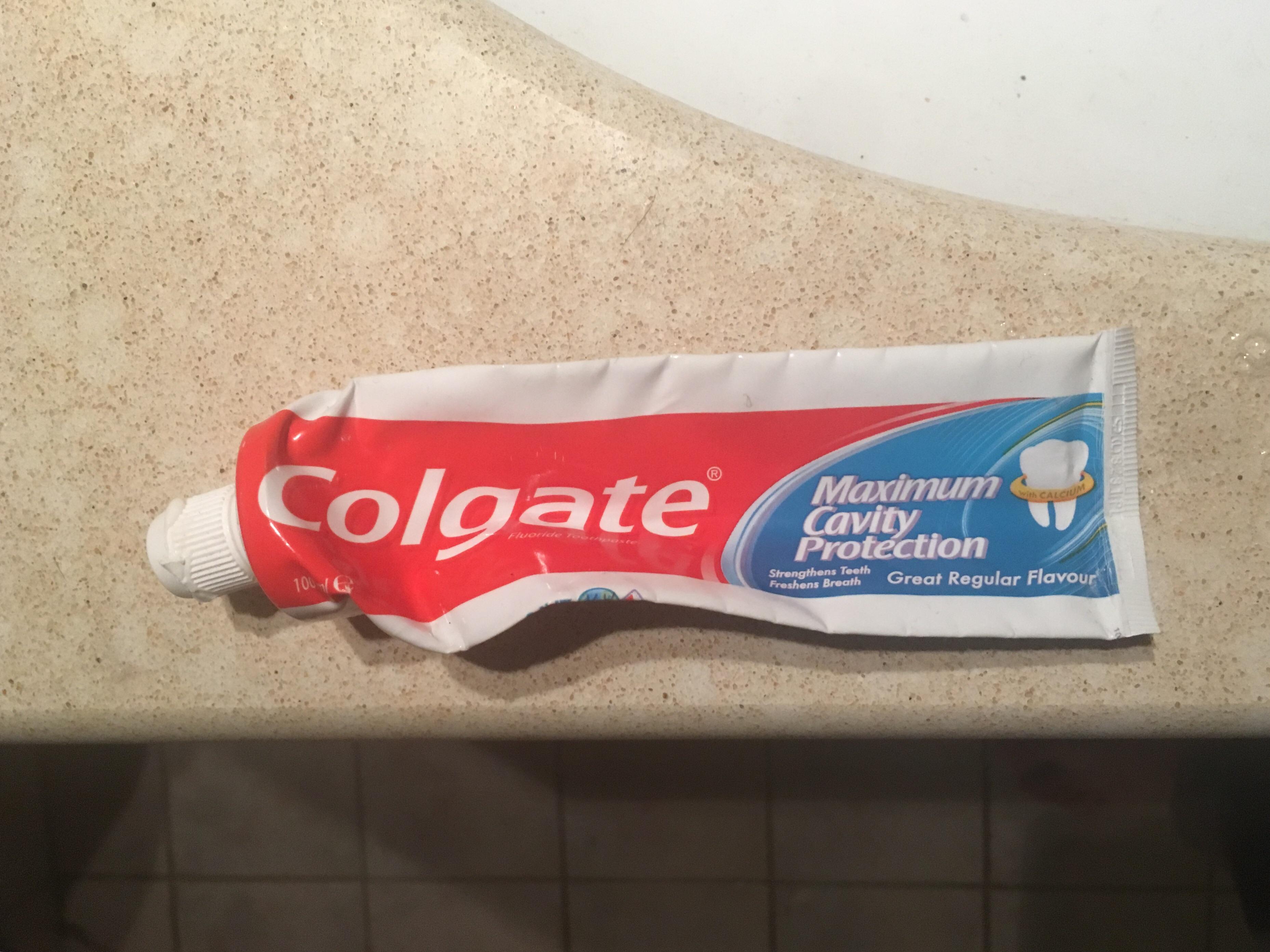 This tube of toothpaste is almost empty r/notinteresting