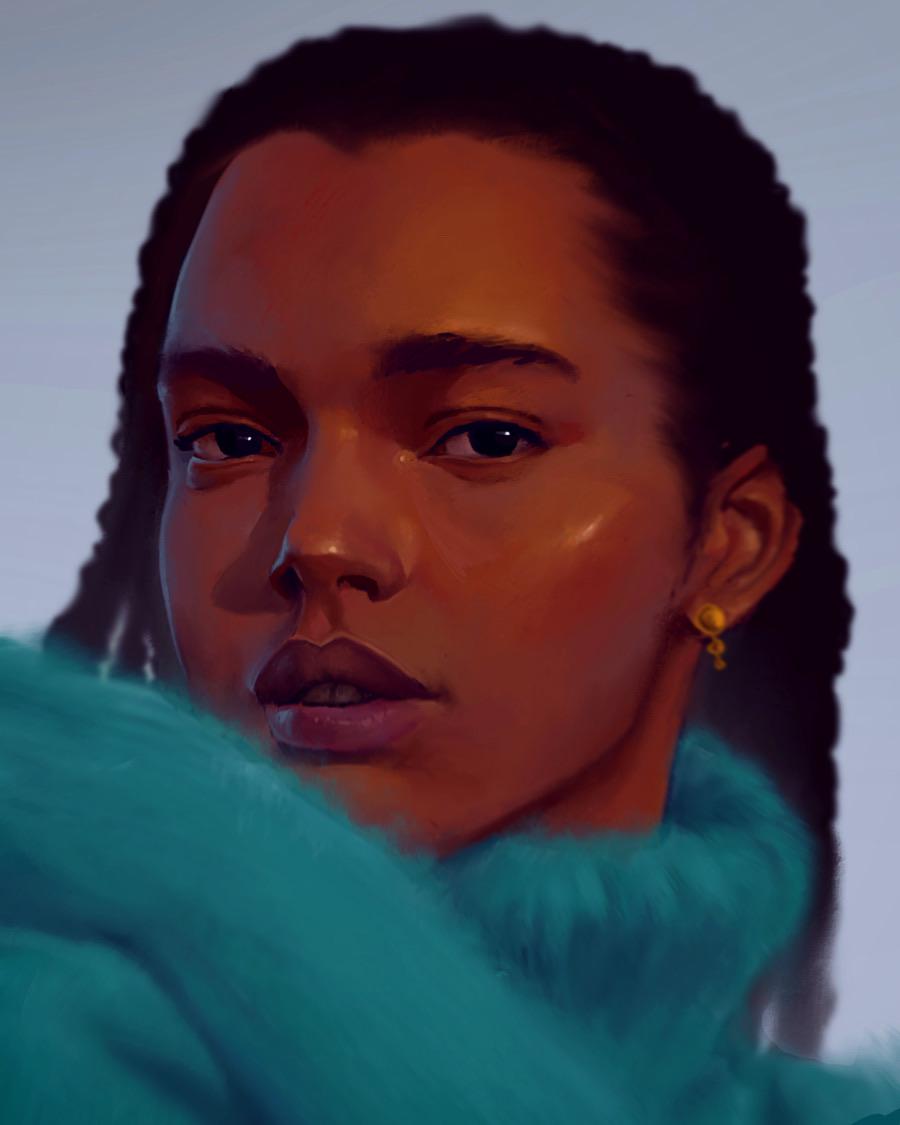 first time drawing darker skin, hope it worked out r/DigitalArt