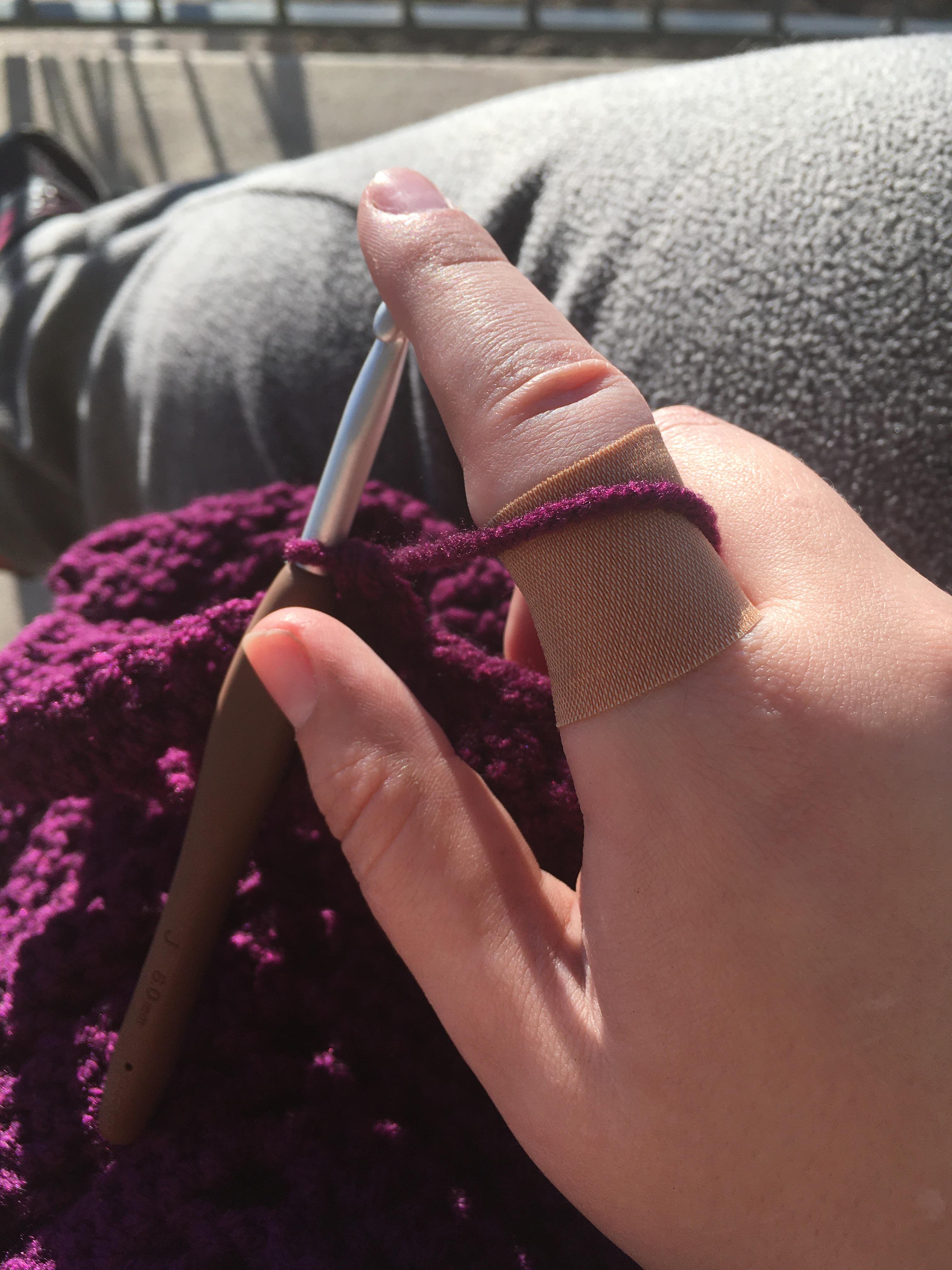 My solution for working with rough yarn! r/crochet