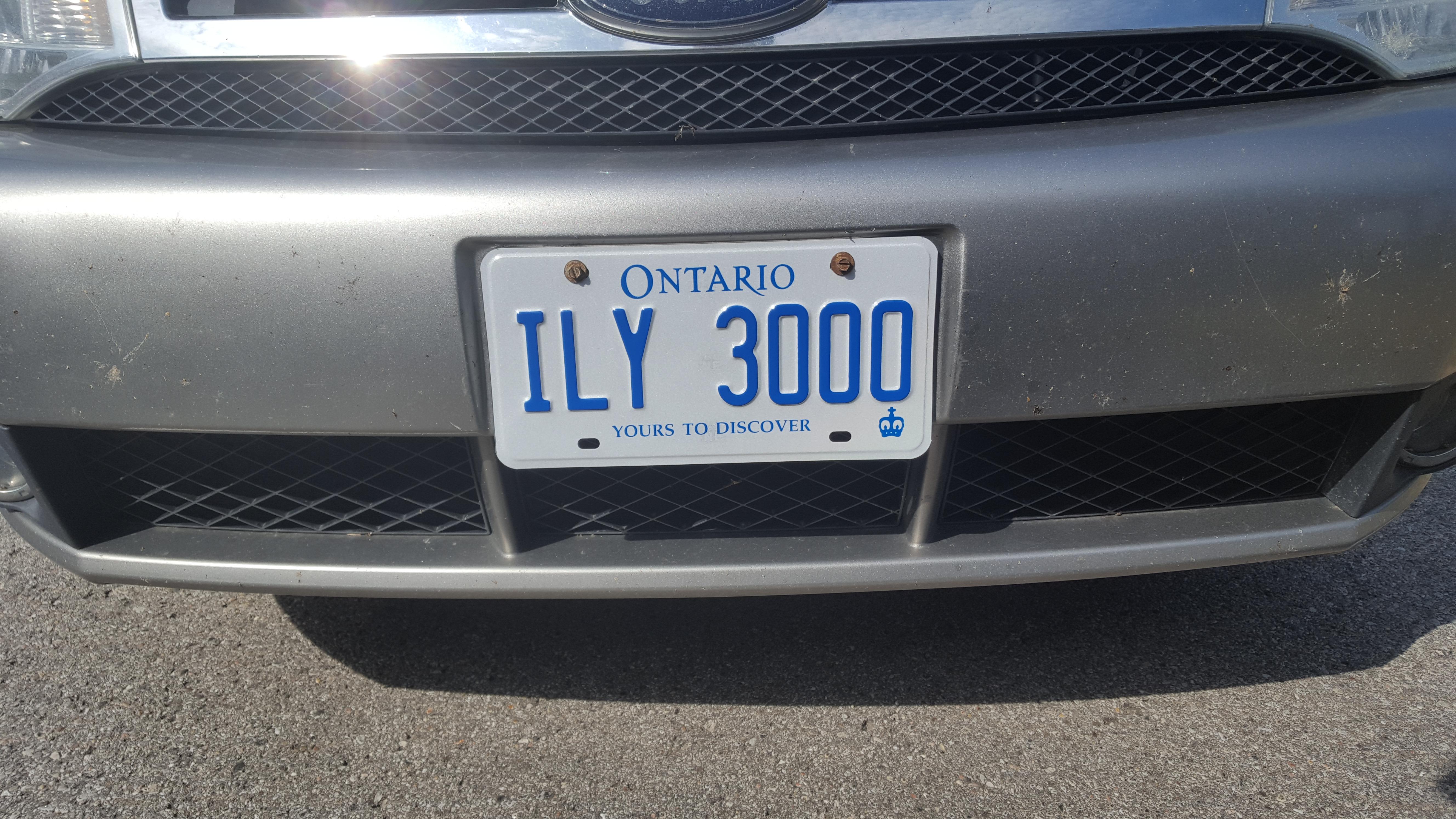 My new plates are finally installed! ILY 3000, worth every penny. r