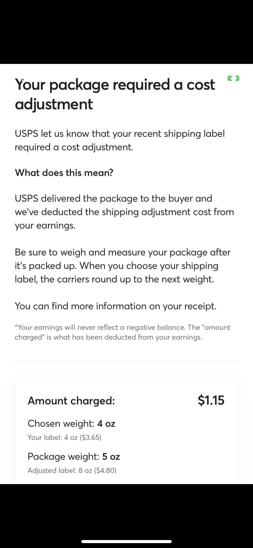 Got another addition shipping charge for Mercari item. Sometimes just