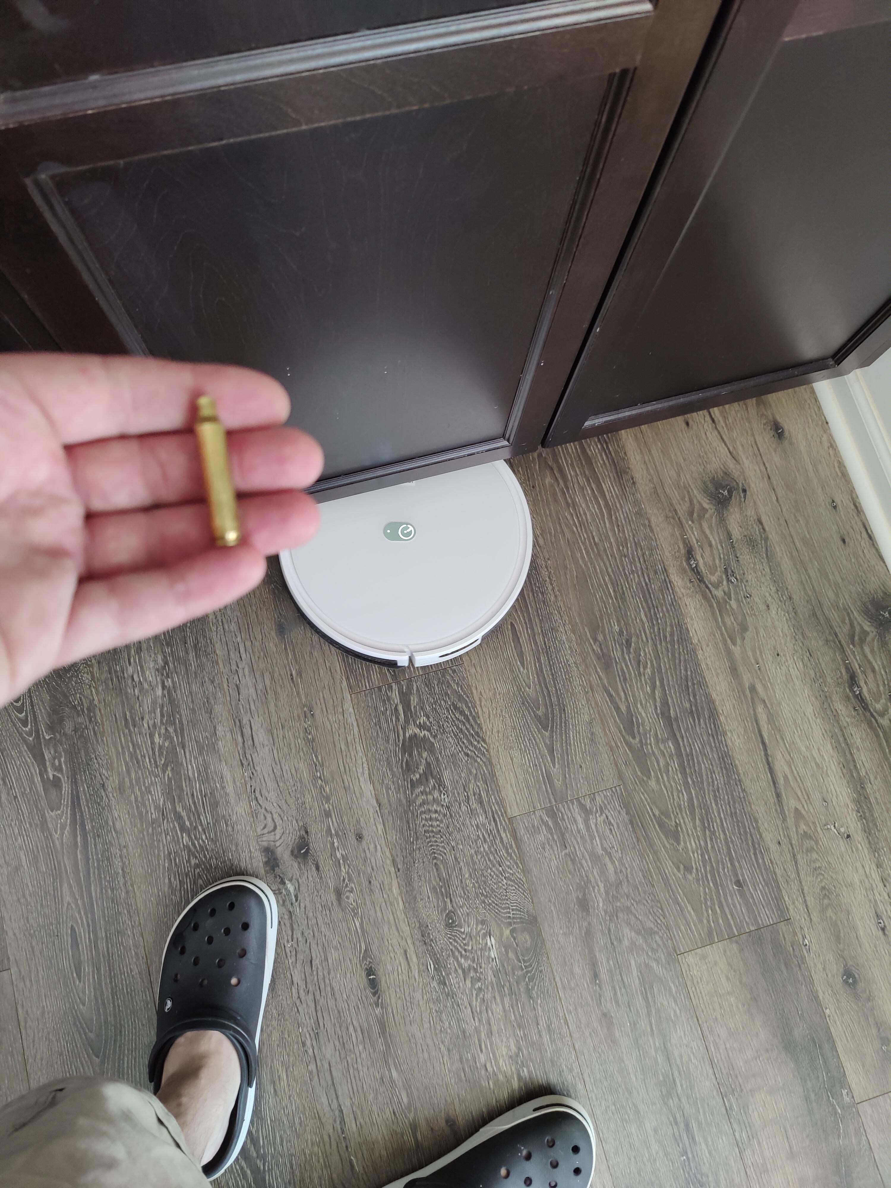 PSA Bootleg Roomba clone will not pick up lost .223 brass. There goes