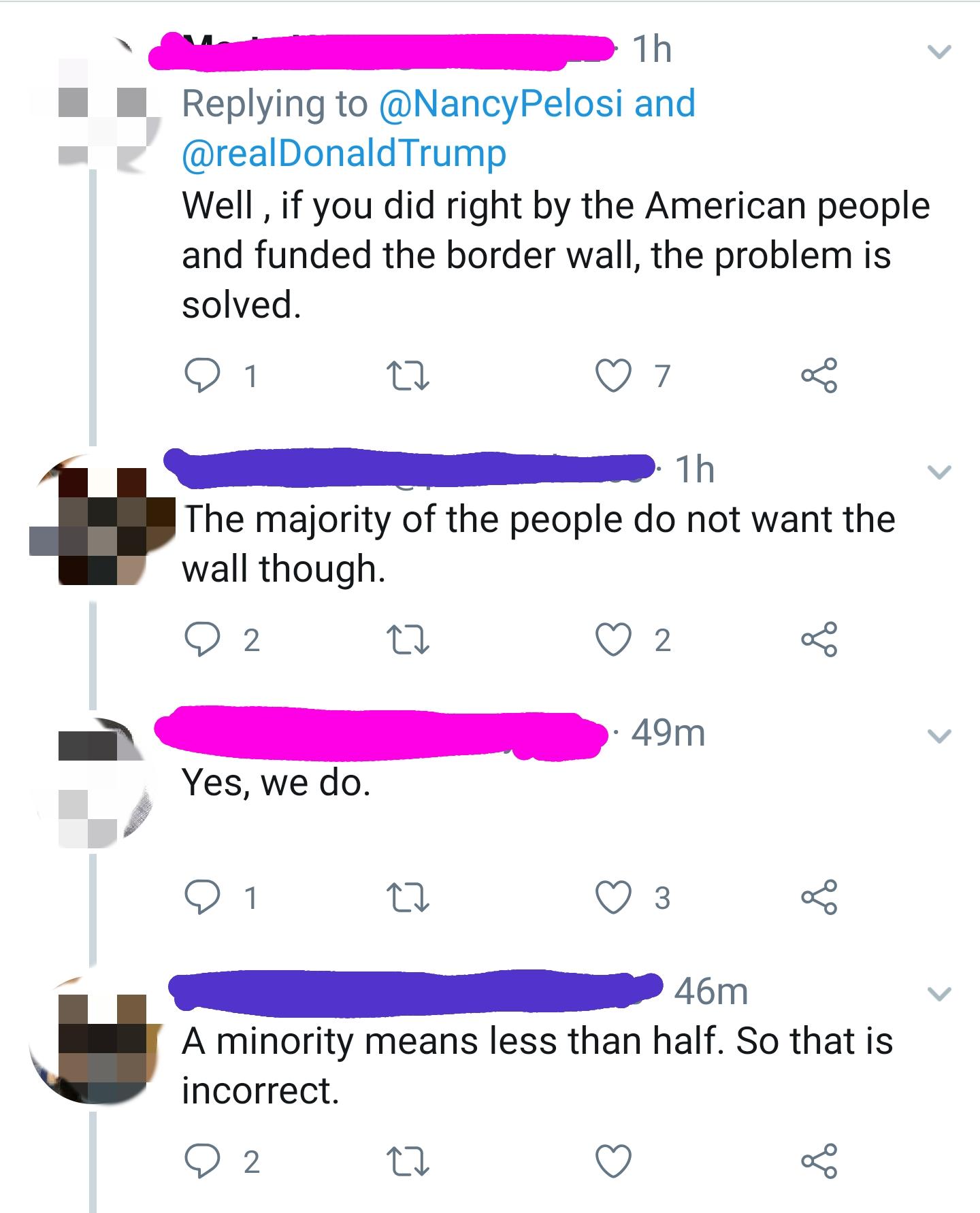 In an argument over border security, a gentleman is abruptly shut down