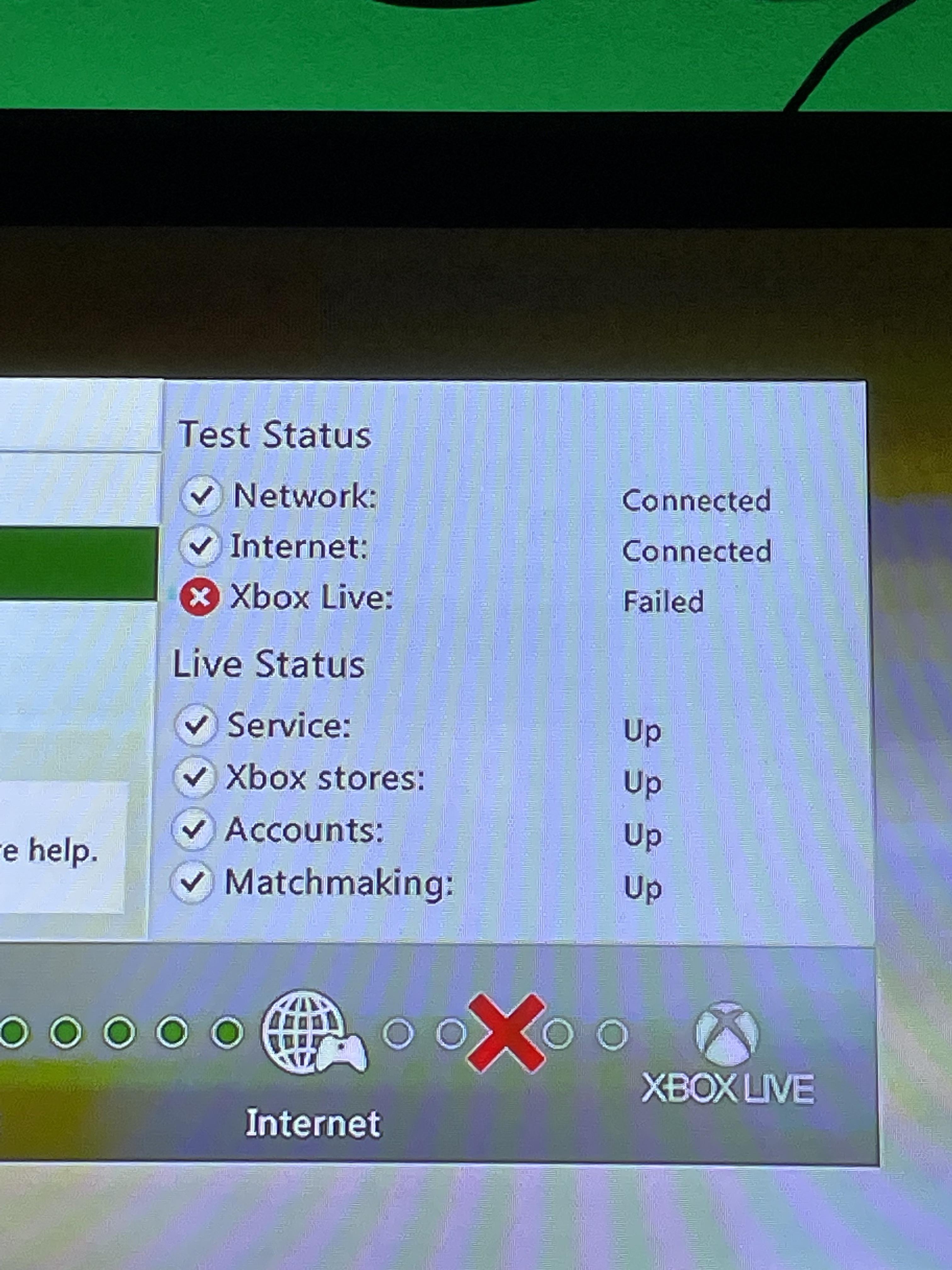 Can anyone help my Xbox live test keep failing r/xbox360