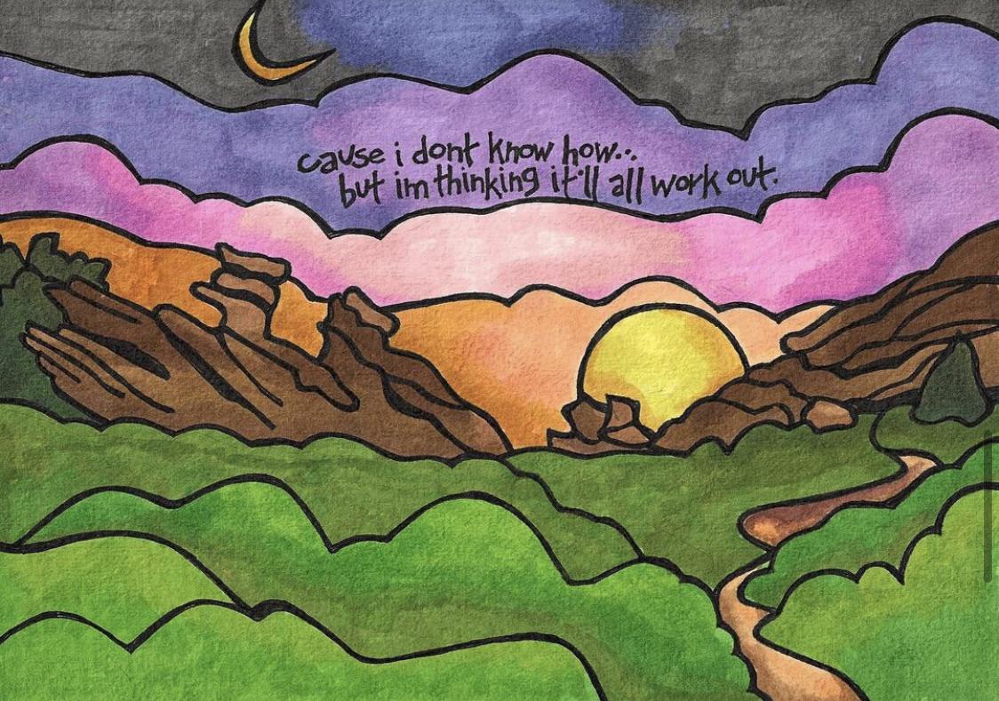 I’ve done some artwork with Pinegrove lyrics, this is one of my