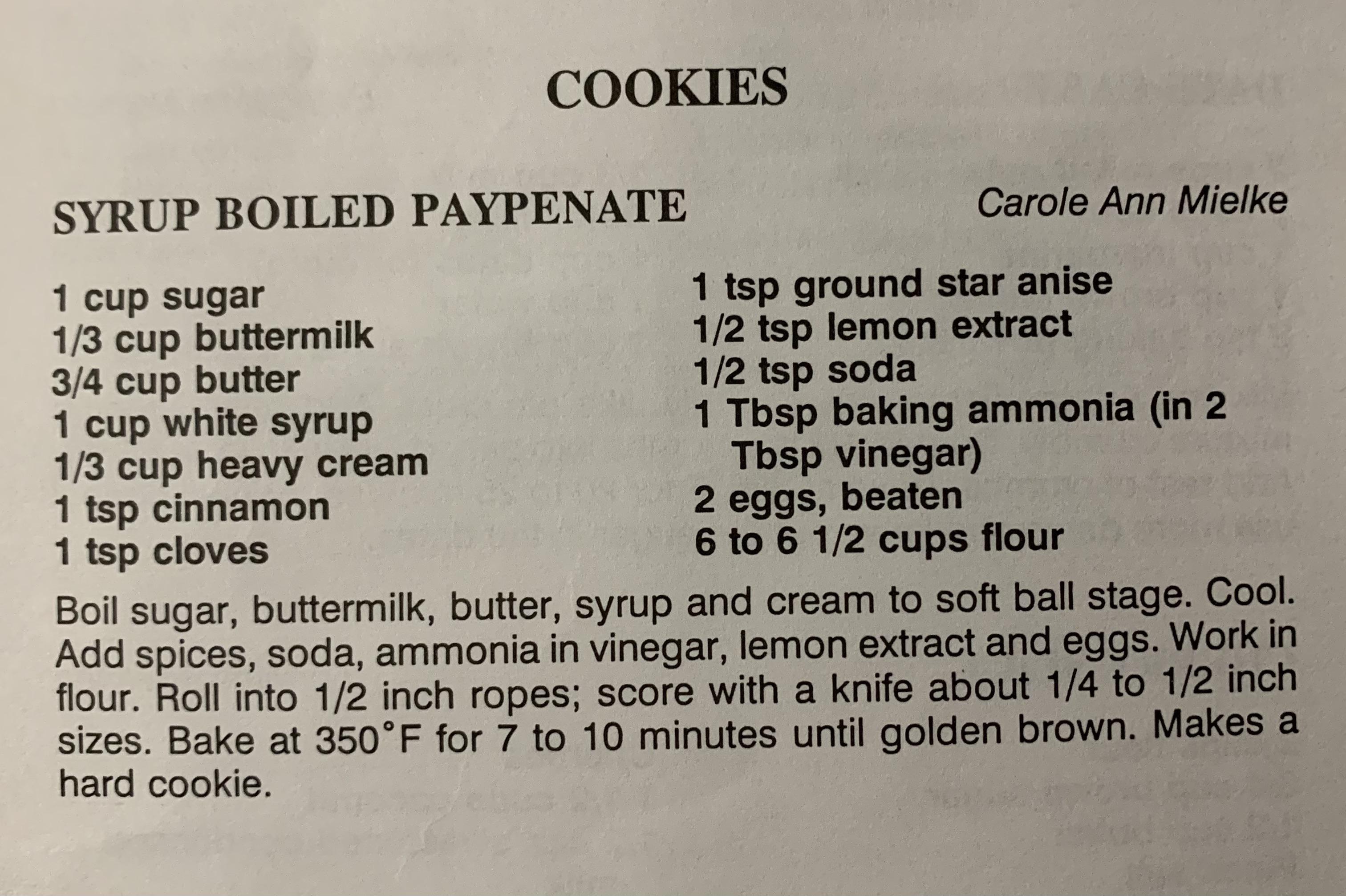 Found a fascinating cookie recipe in a 1995 church recipe book from