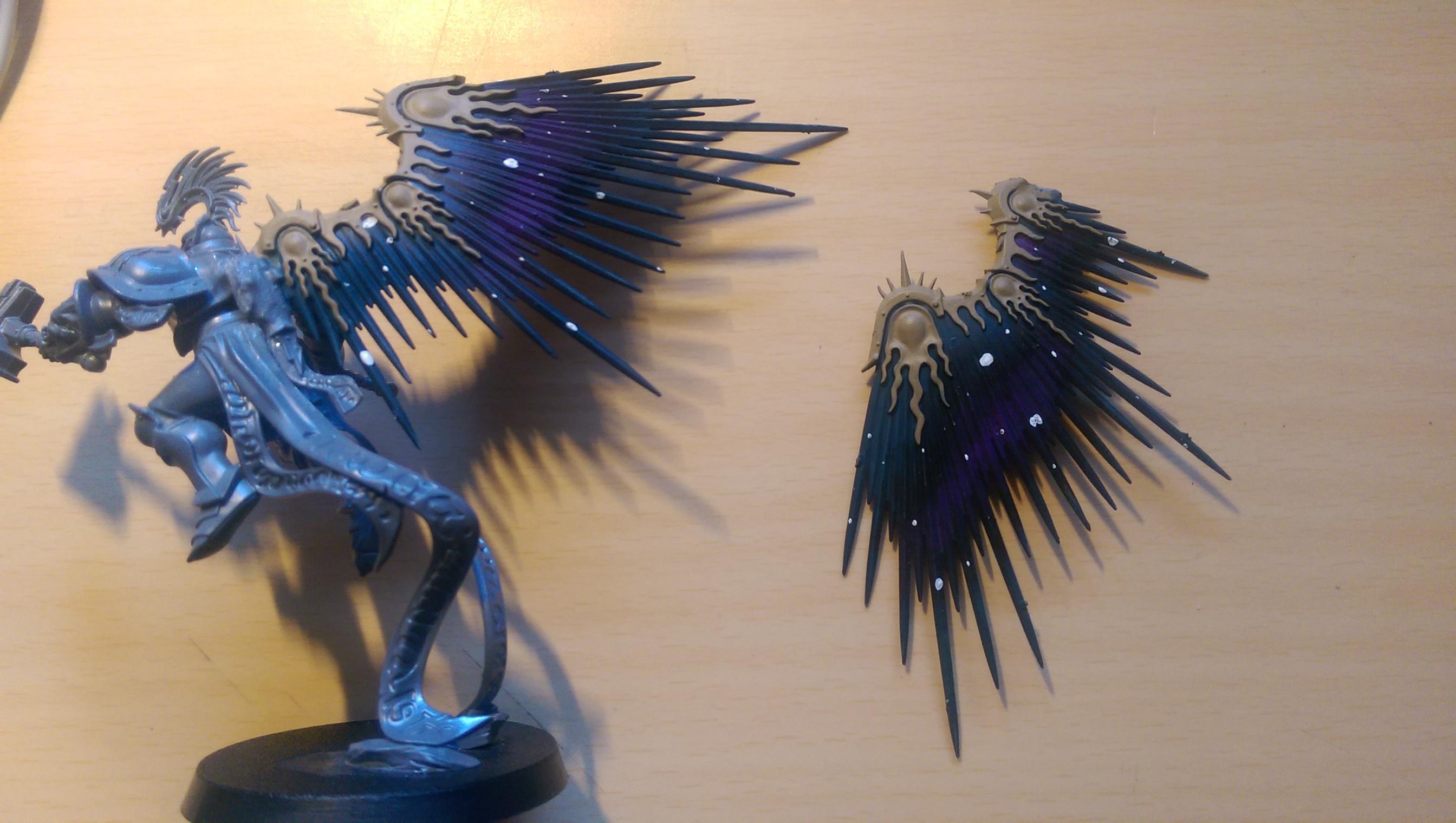 Galaxy wings for my latest sigmar miniature. C&C r/minipainting