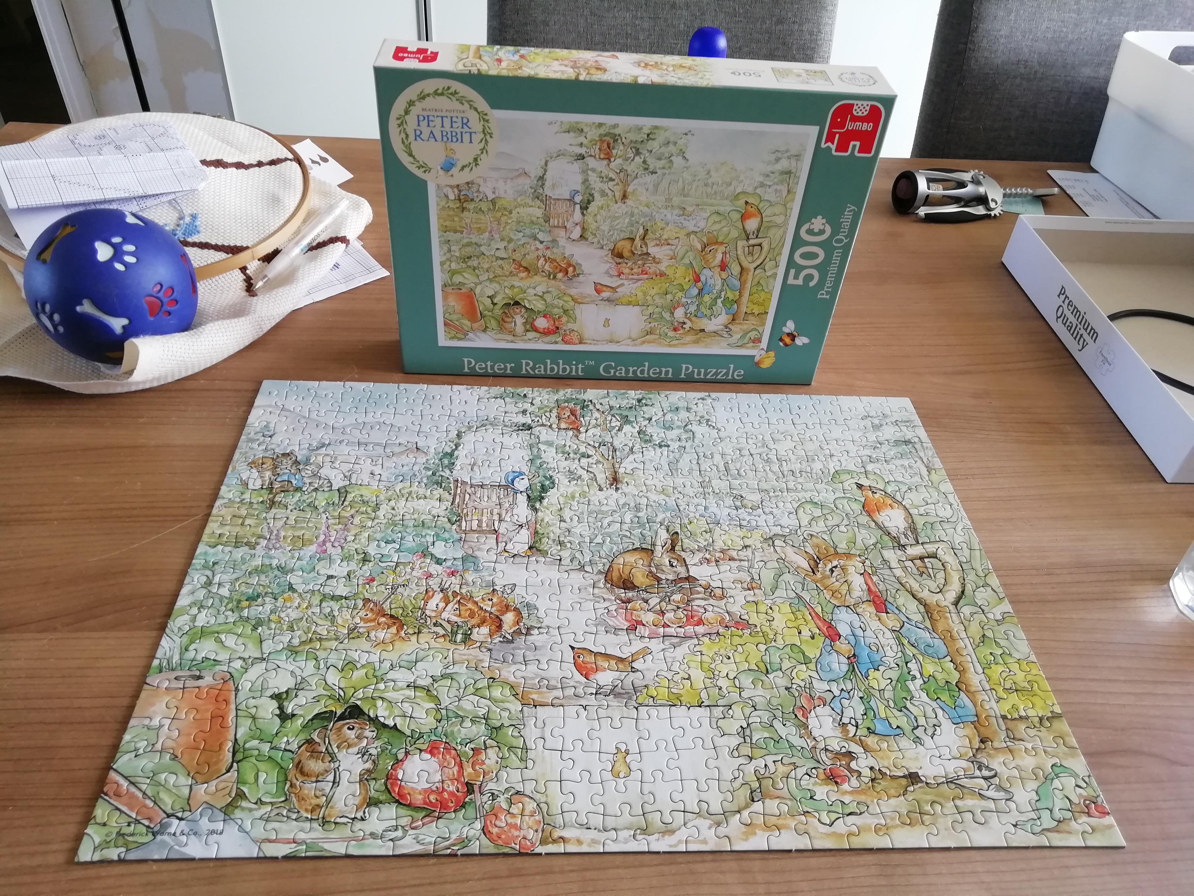 I finished this lovely Peter rabbit puzzle I got for the puzzle