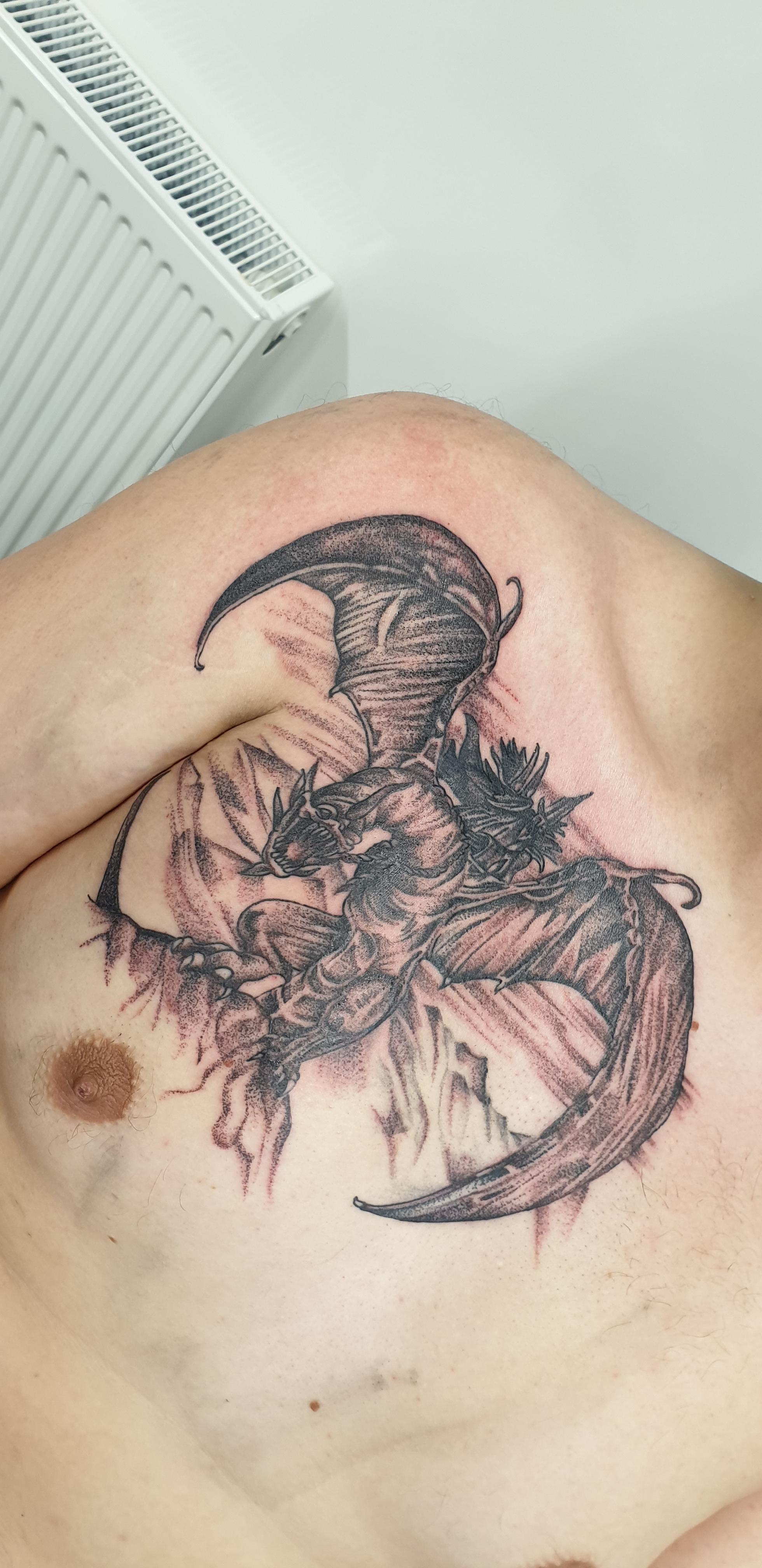 WitchKing of Angmar tattoo just finished today 😏 lotr