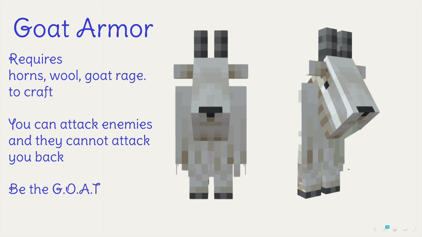 Suggestion Take the power that goats have (To head butt enemies without retaliation) and put
