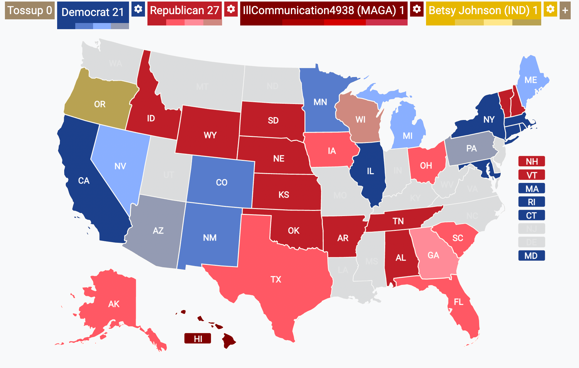 2022 United States gubernatorial elections (REAL) r/YAPms
