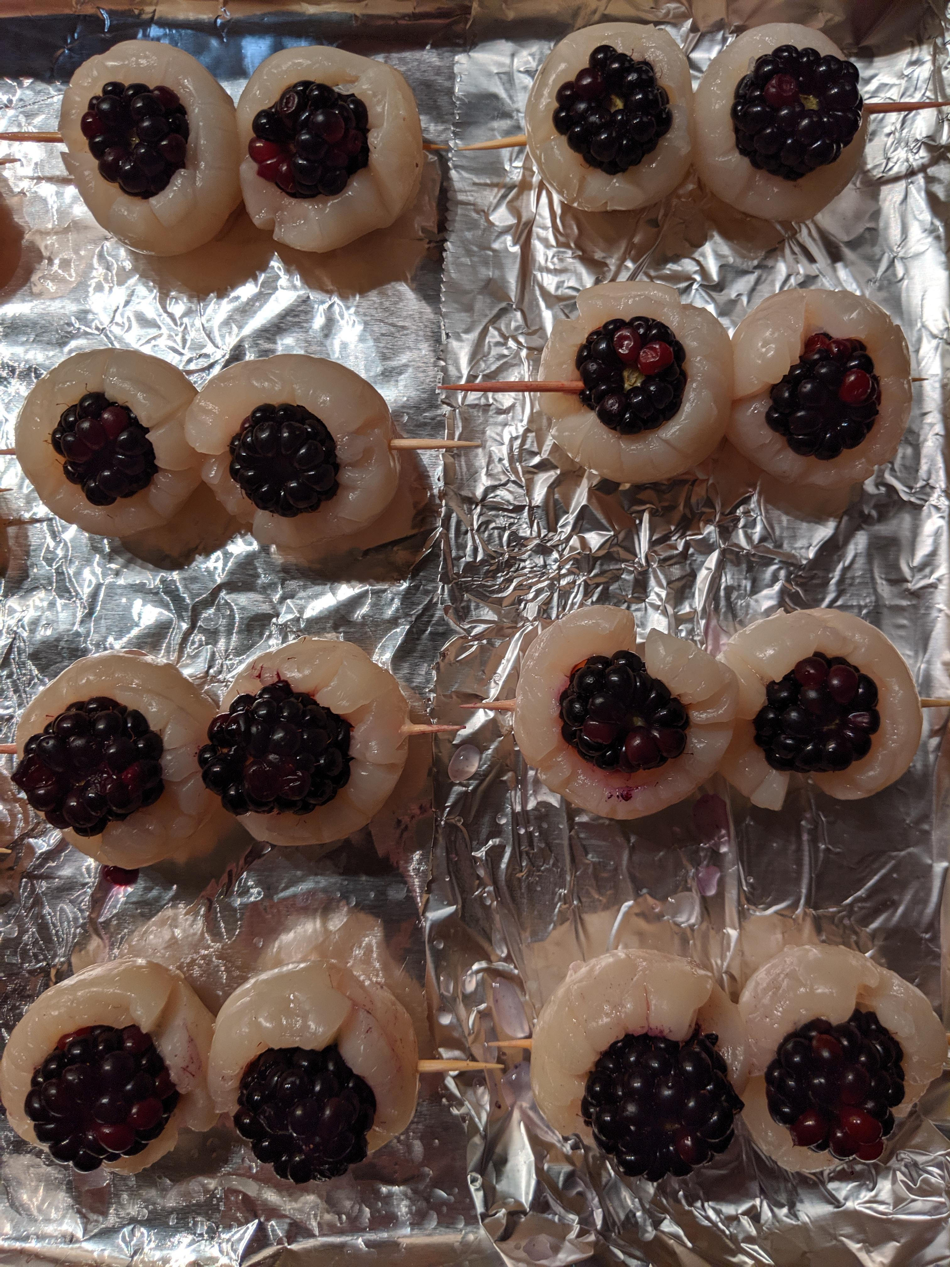 Creepy Lychee Eyeballs I Made to Float in the Halloween Punch r