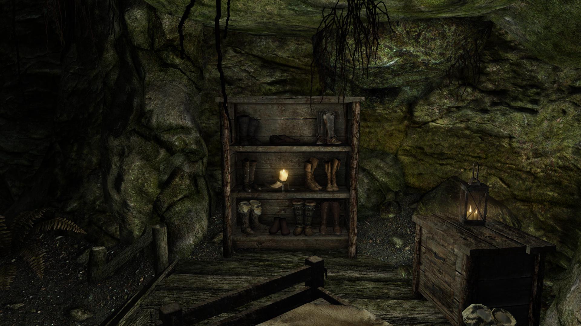 Apparently vampires in caves like to collect footwear of their victims