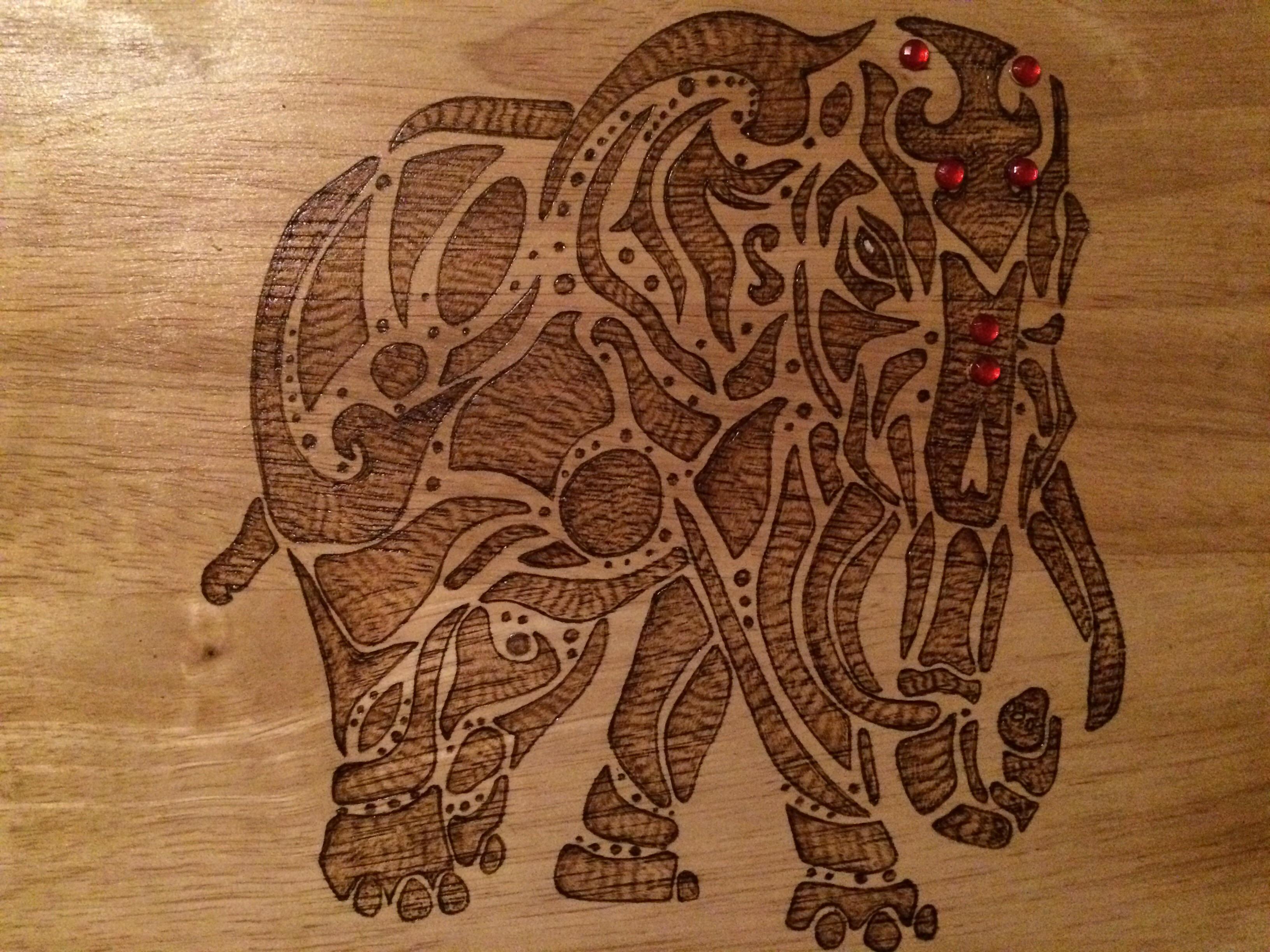 An elephant wood burn I made a while ago r/Elephants
