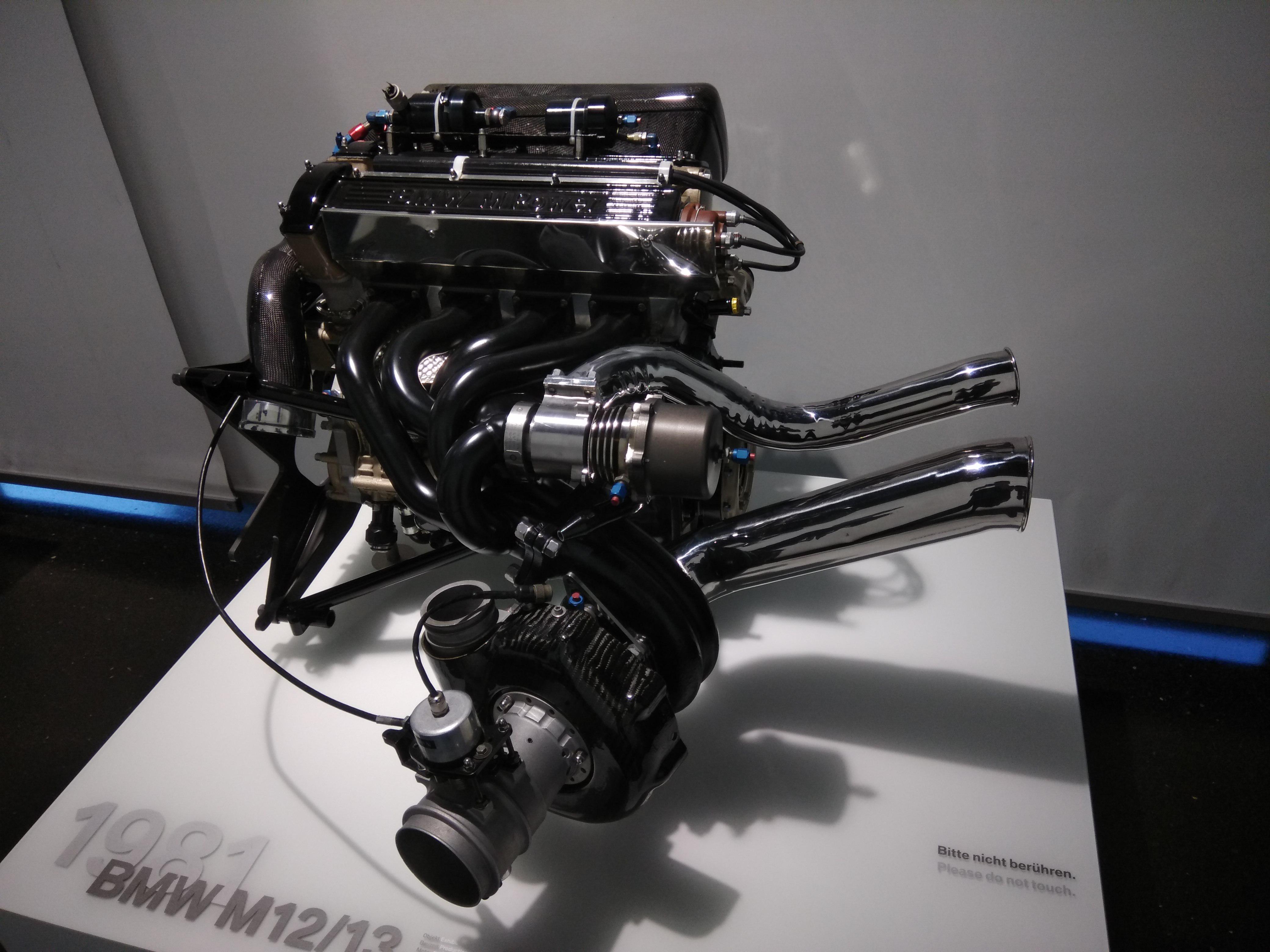 The BMW M12/13 turbo, 4-cylinder inline, 1499cc, which was the first