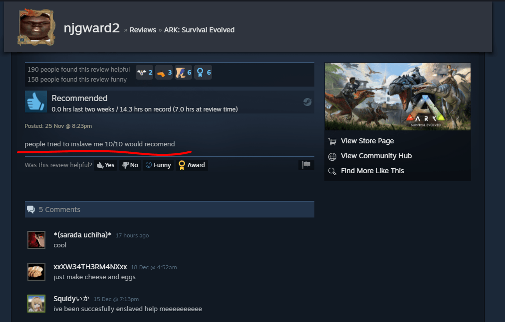 this ARK review. r/memes