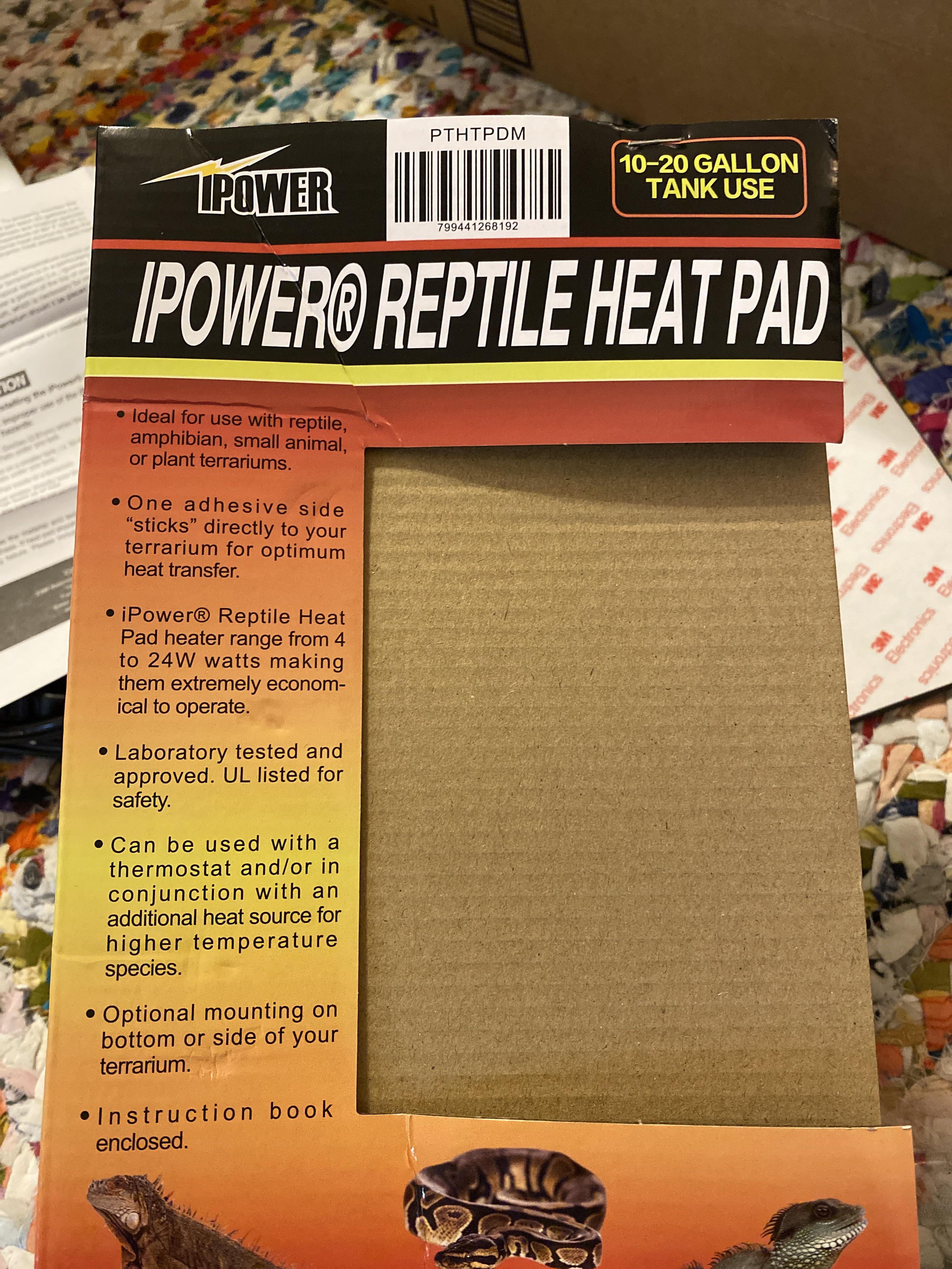 I just got this heat pad for my snail’s enclosure, but it says not to