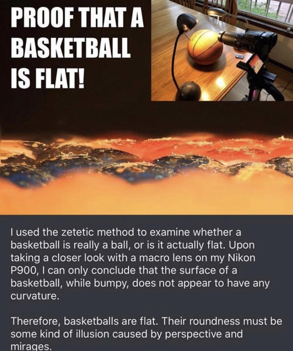 Proof that a basketball is flat! FlatEarthMemes