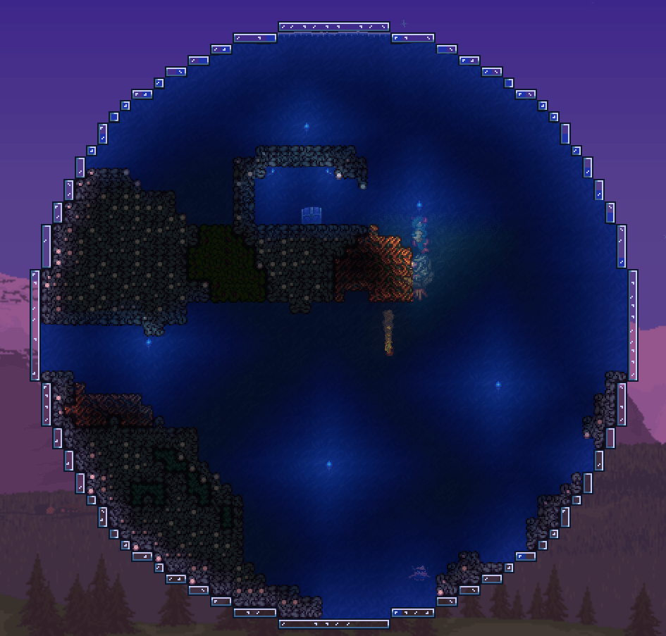 [Calamity Mod] Abyss biome sphere. r/Terraria