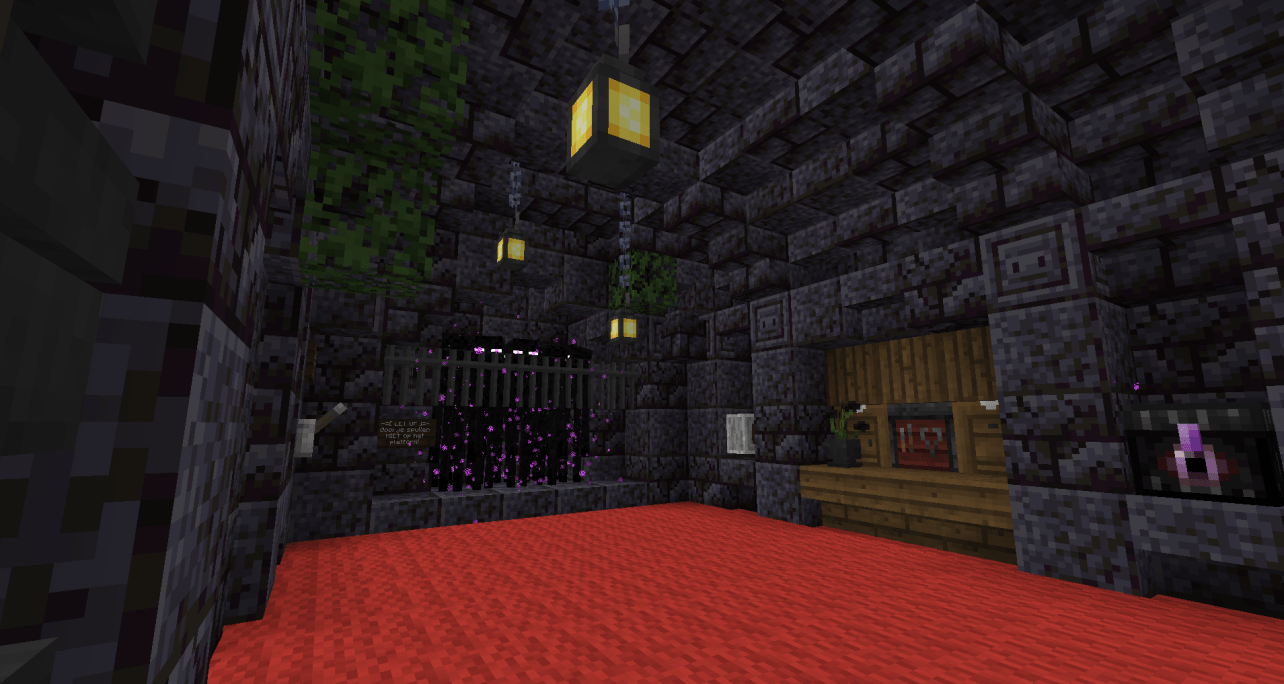 I covered my enderman farm with blackstone. r/Minecraft