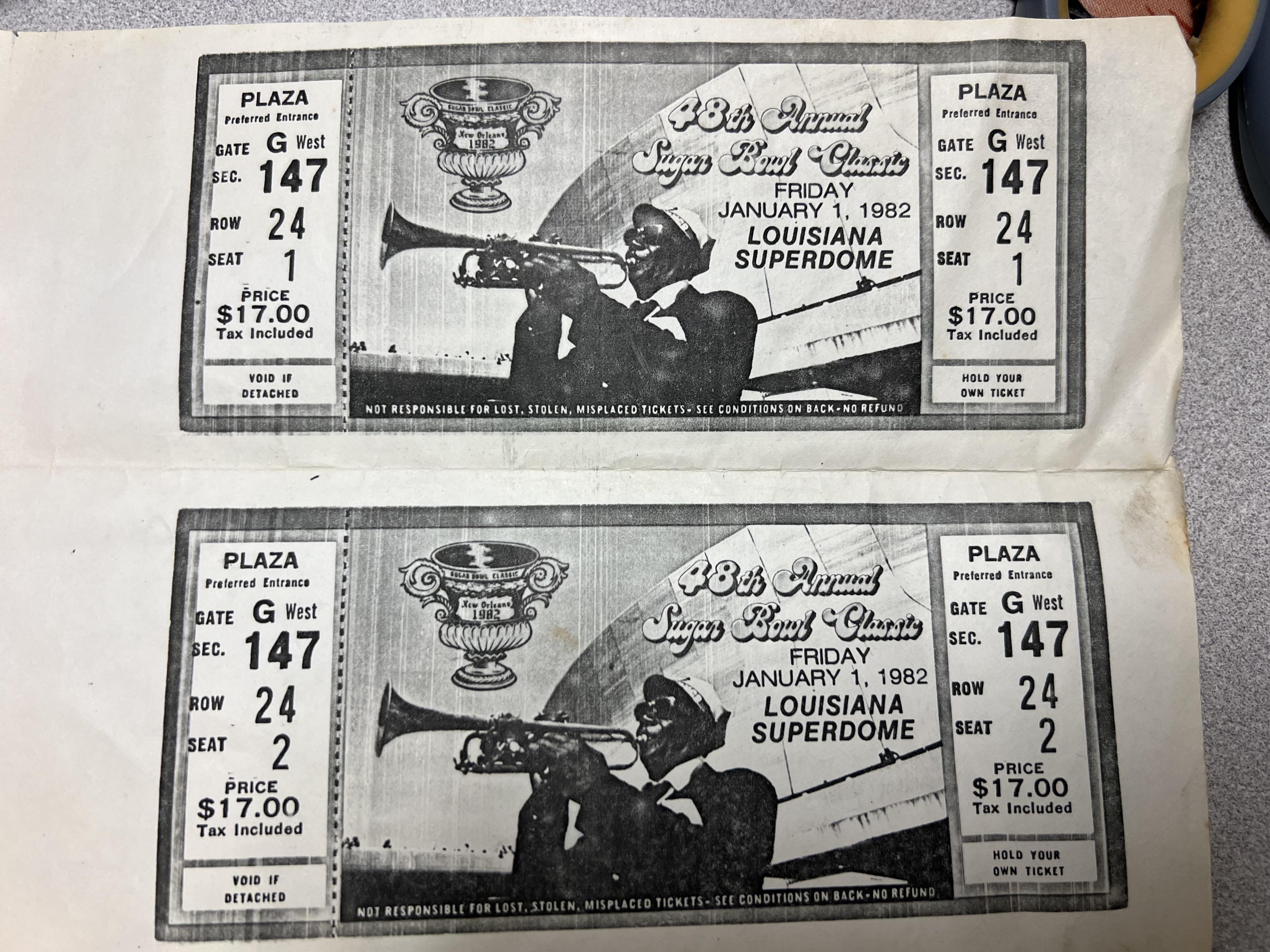 Found my parents Sugar Bowl tickets