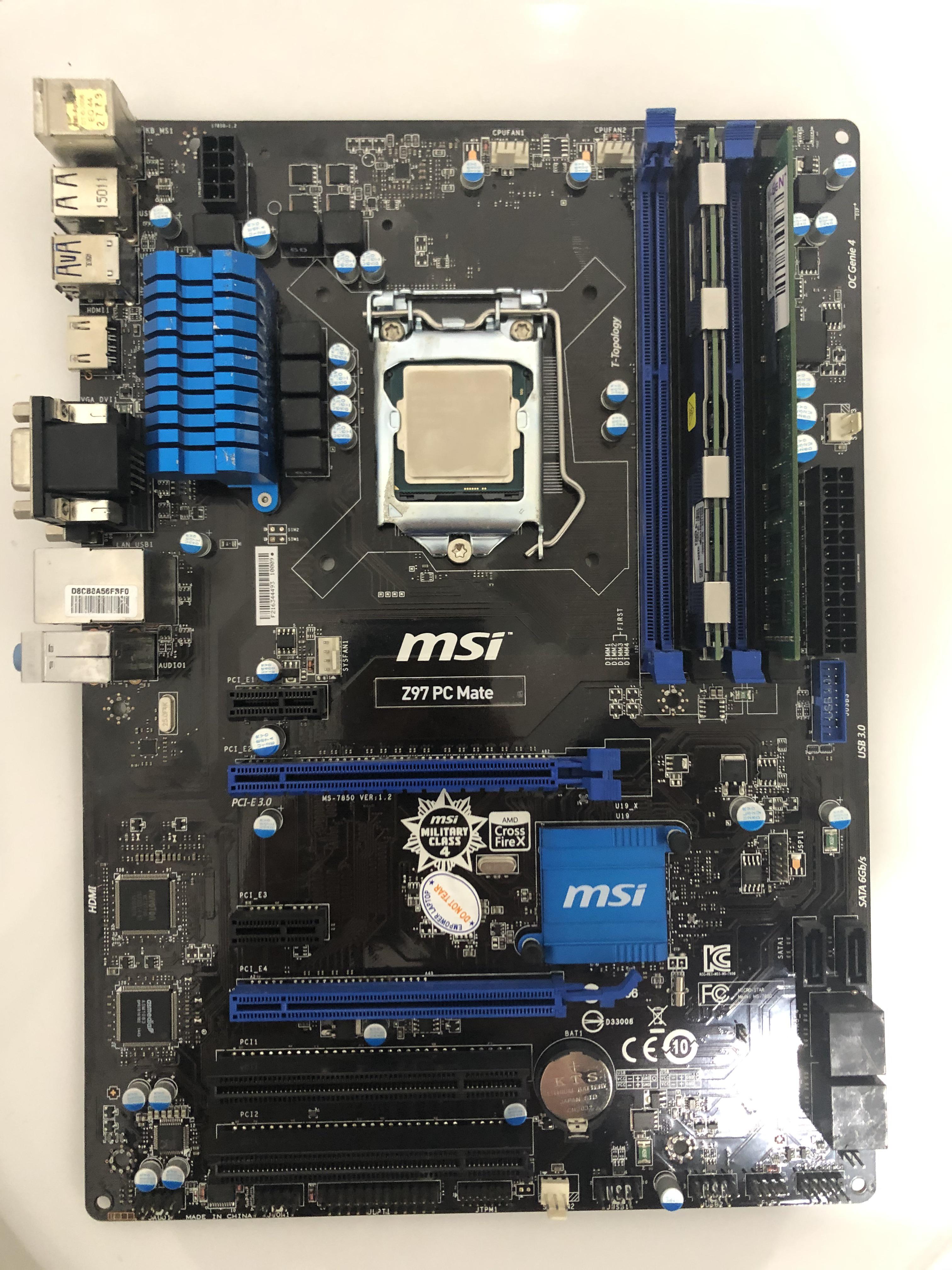 Does an MSI z97 PC Mate motherboard support m2 memory? : r/computers